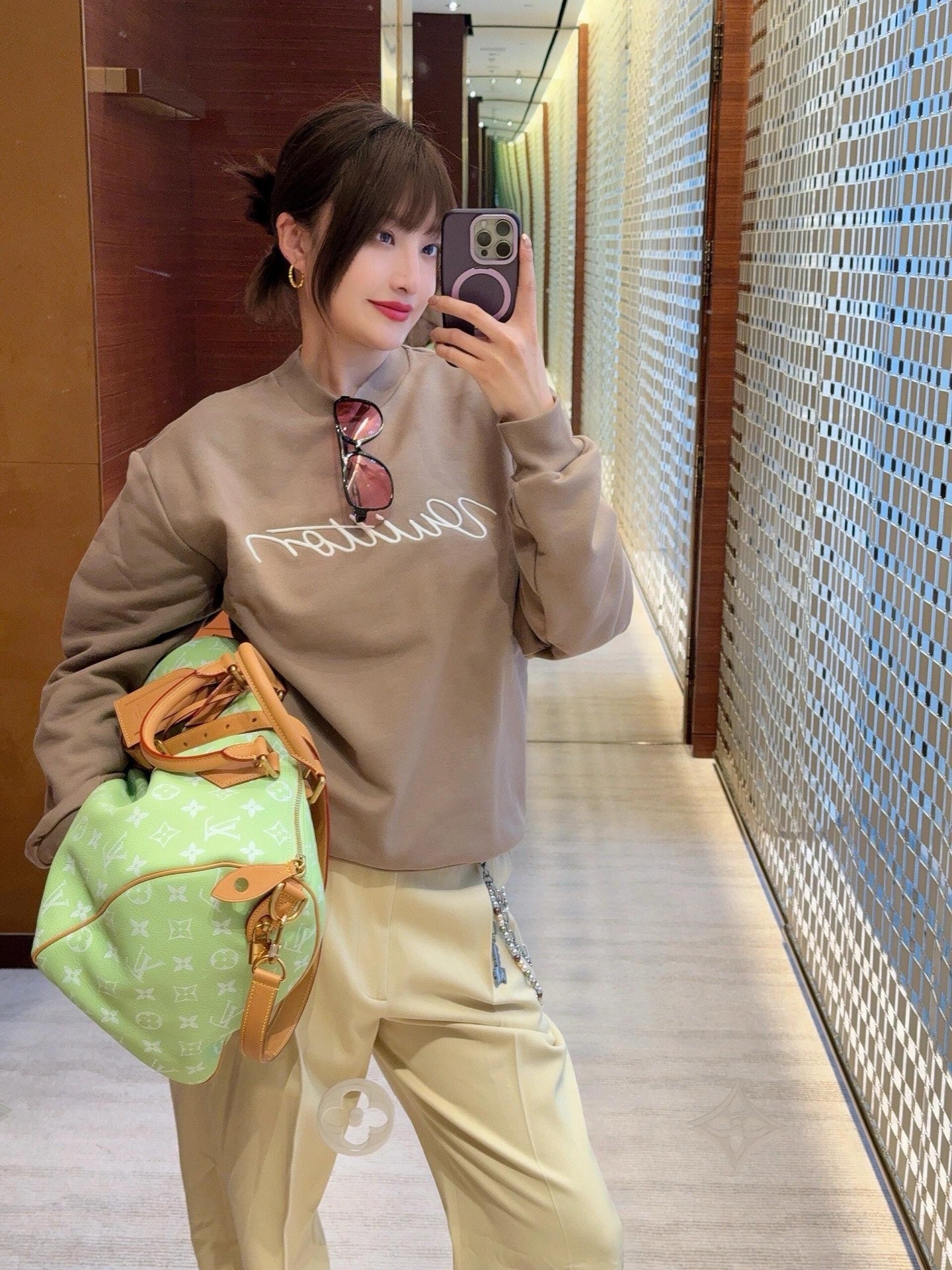 루이비통 엠브로이더드 코튼 크루넥