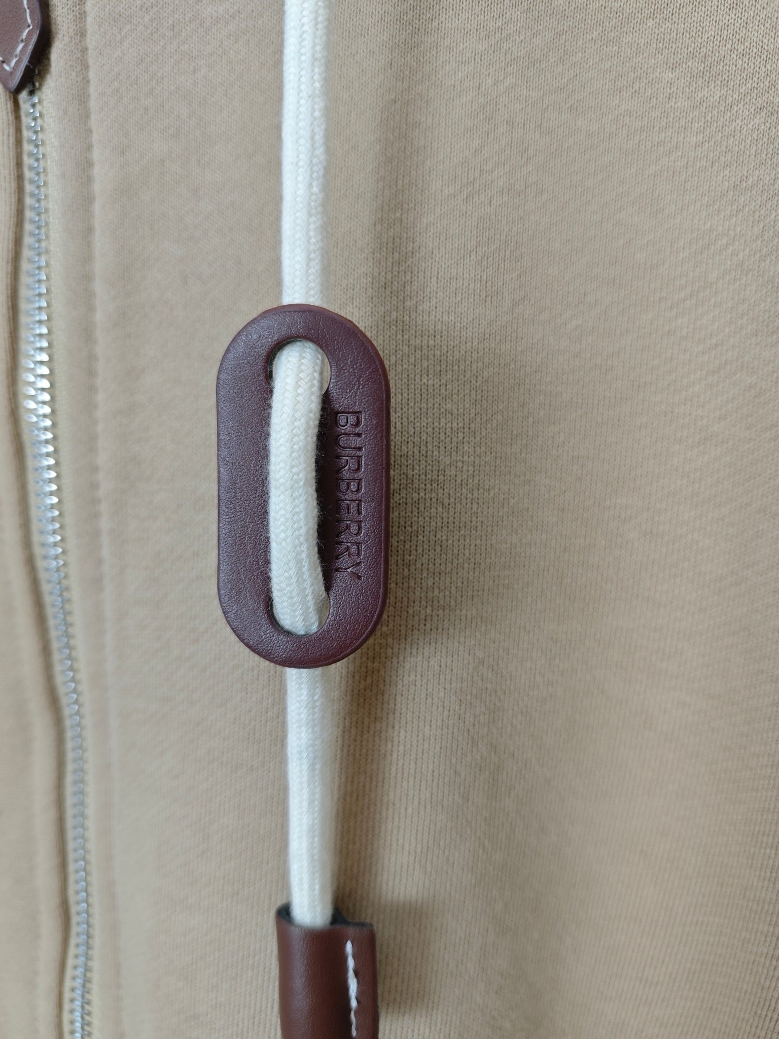 버버리 체크 후드 코튼 지퍼 후드