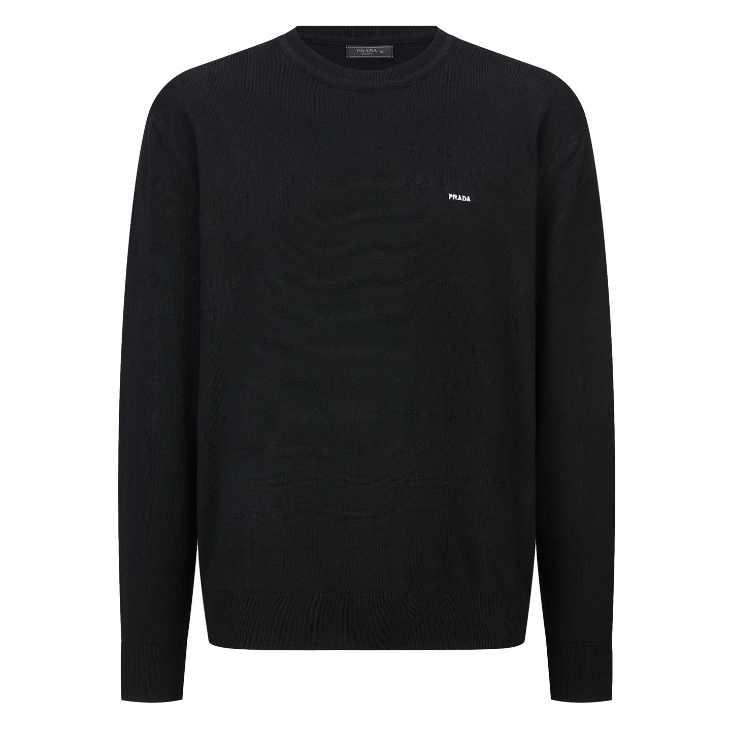 프라다 로고 엠브로이더드 롱 슬리브