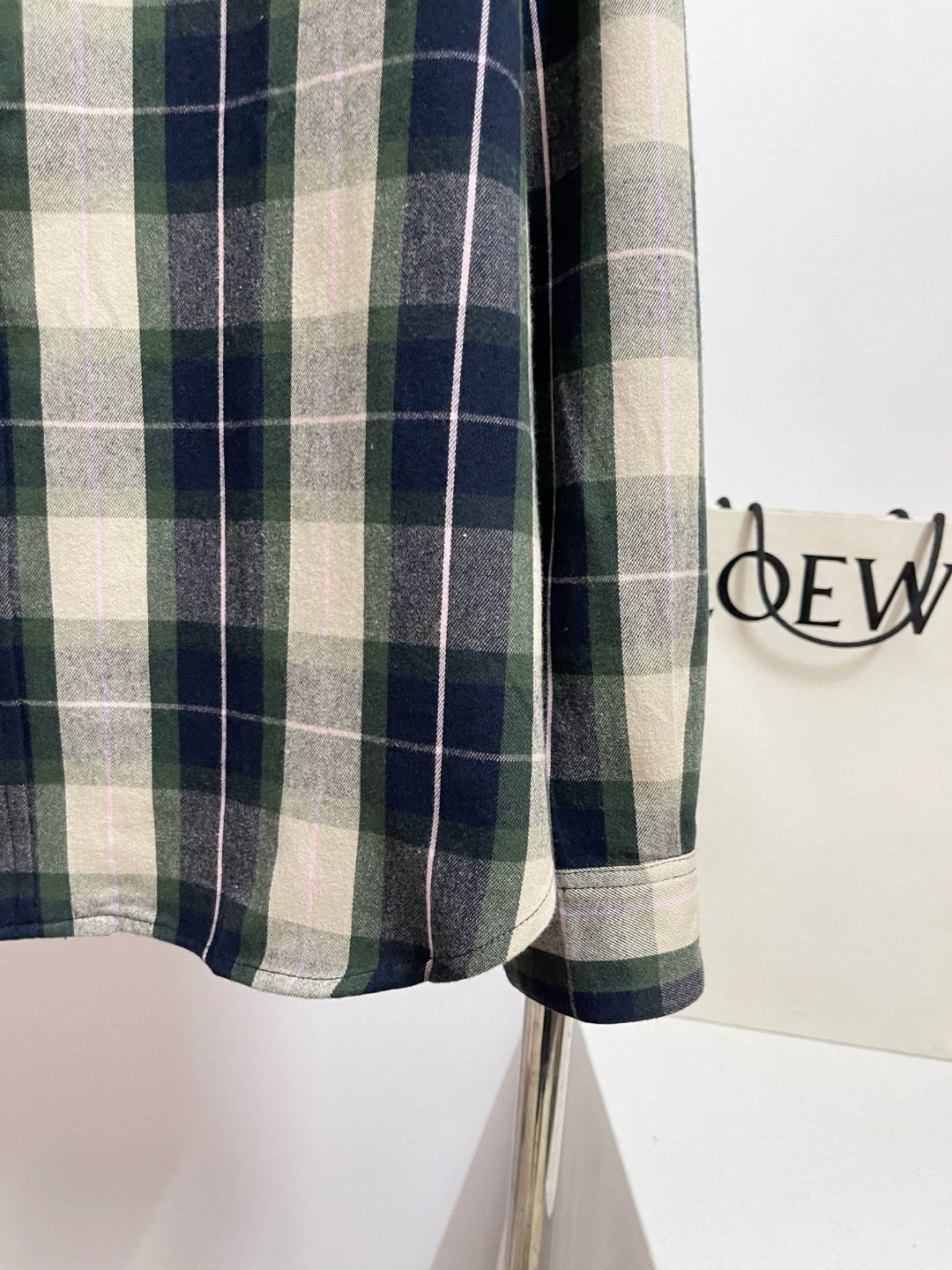 로에베 체크 오버 셔츠