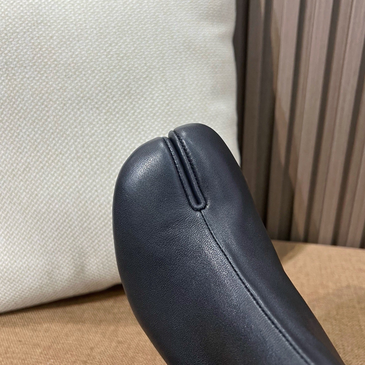 메종 마르지엘라 레더 타비 부츠