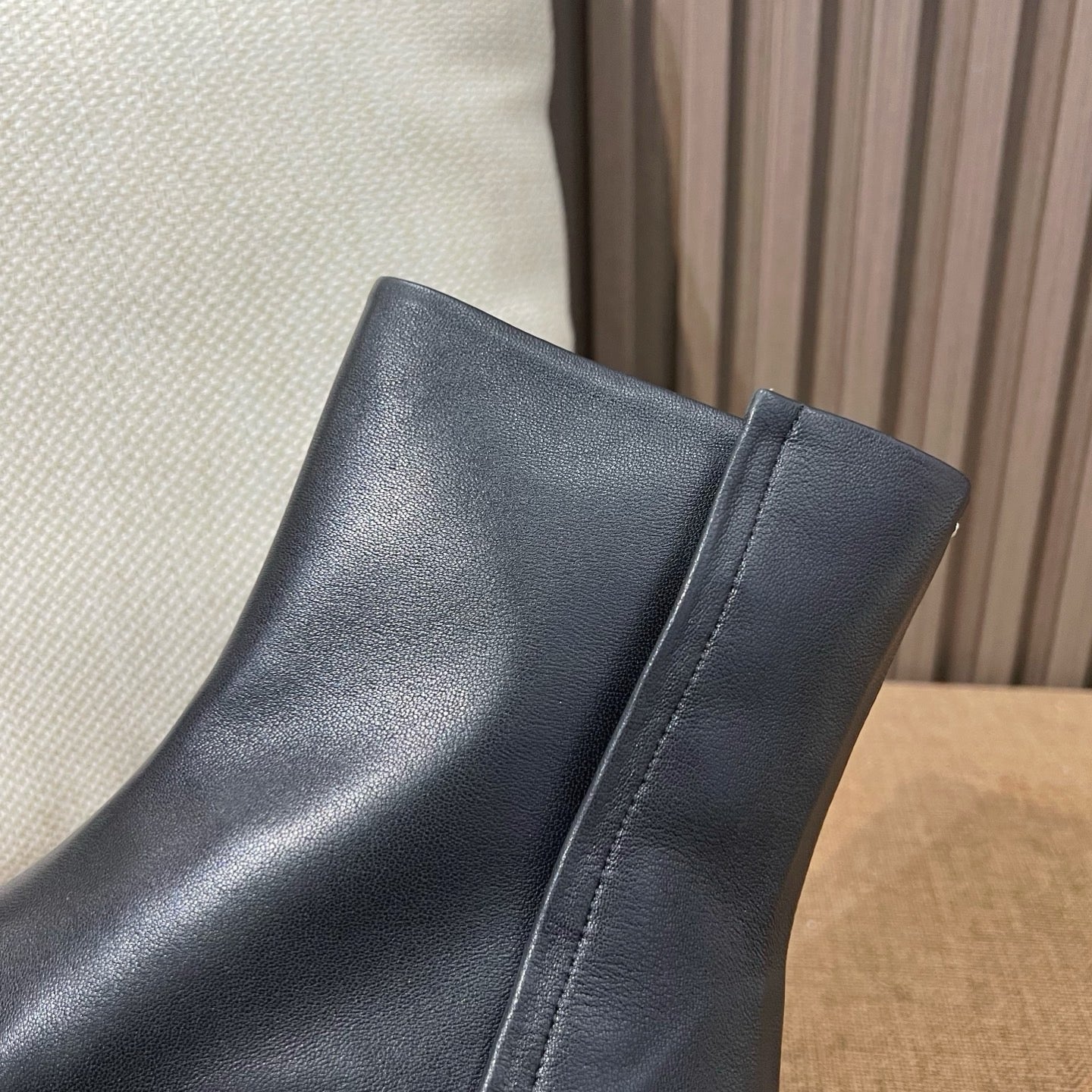 메종 마르지엘라 레더 타비 부츠