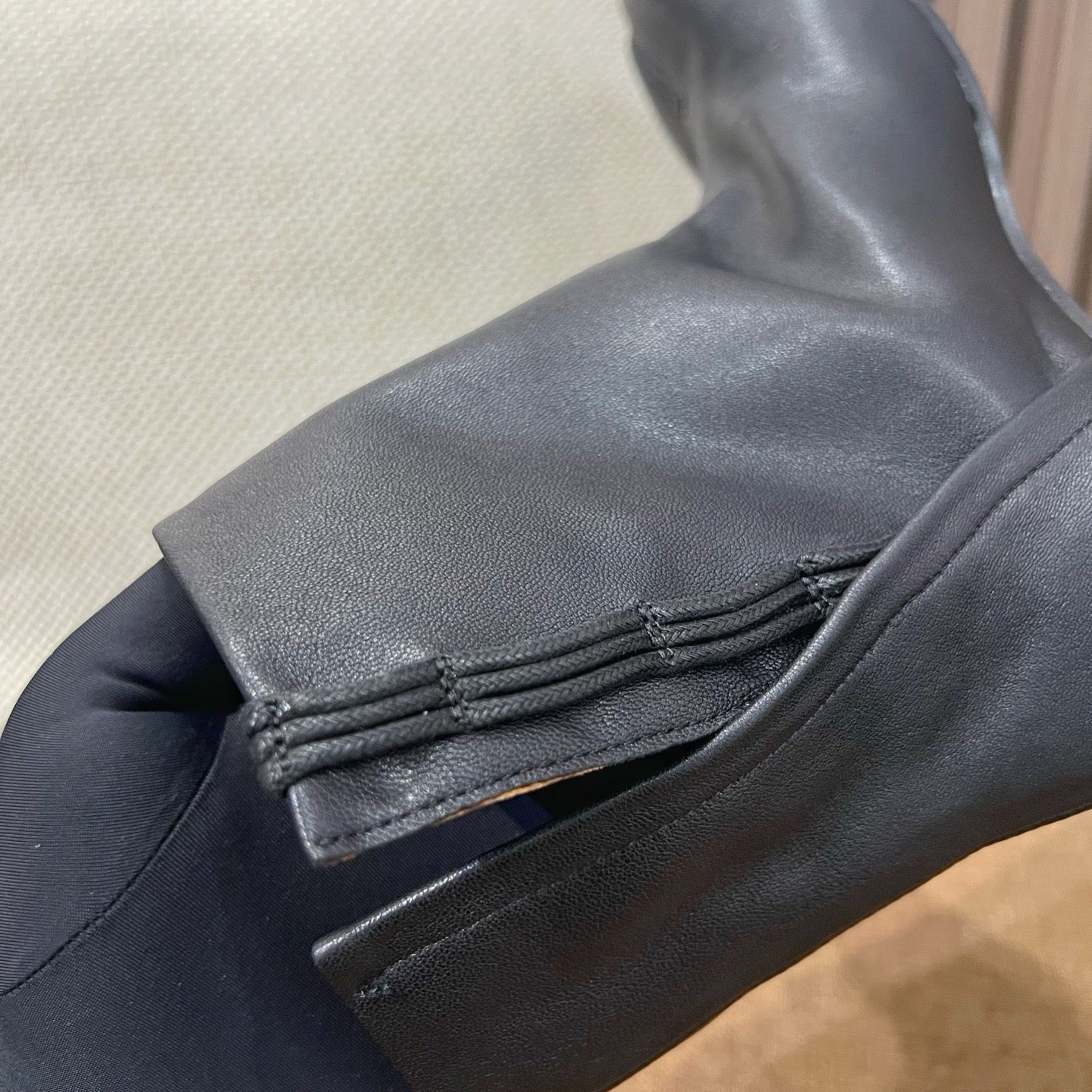 메종 마르지엘라 레더 타비 부츠