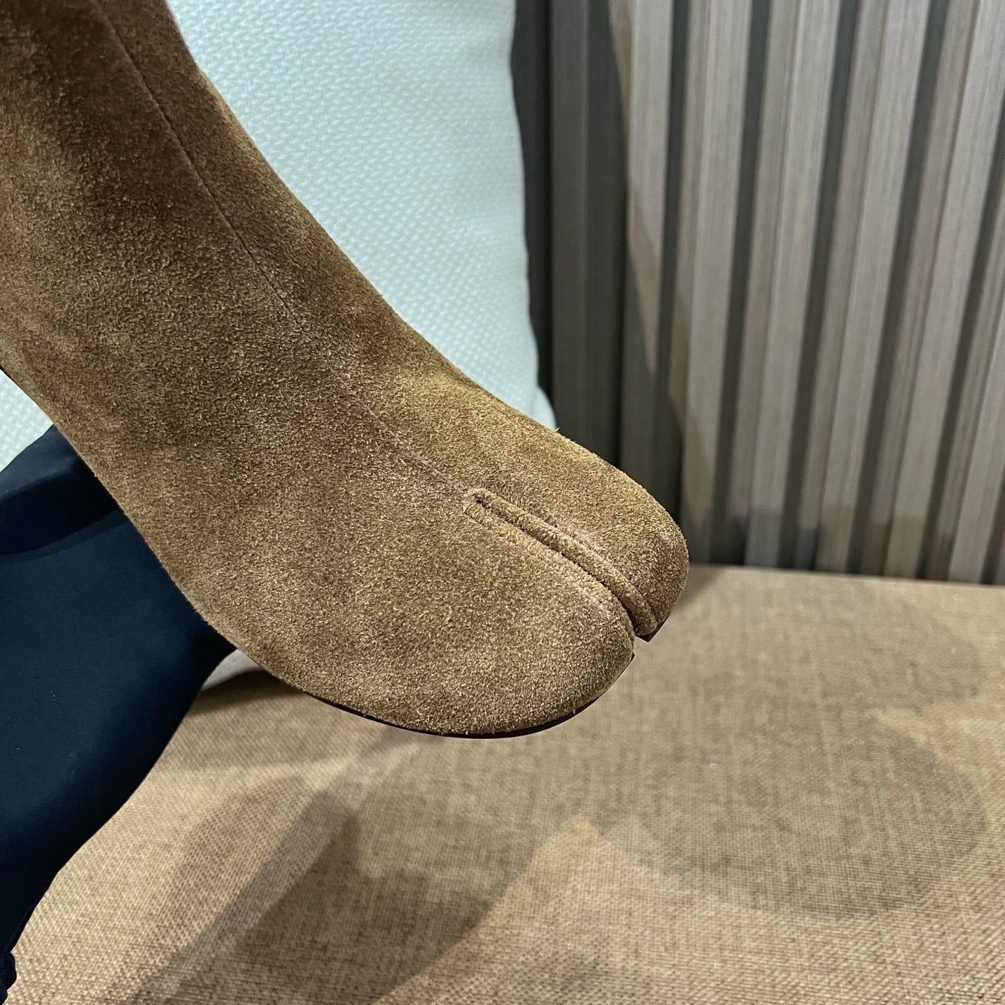 메종 마르지엘라 레더 타비 부츠