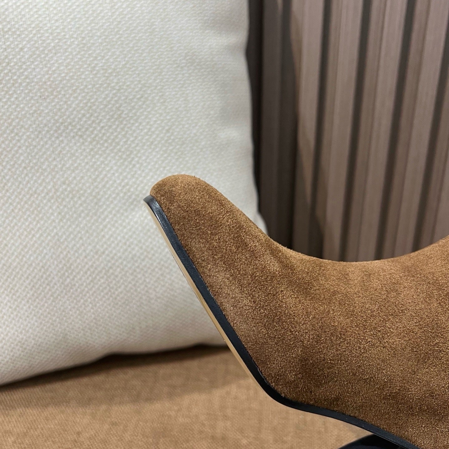 메종 마르지엘라 레더 타비 부츠