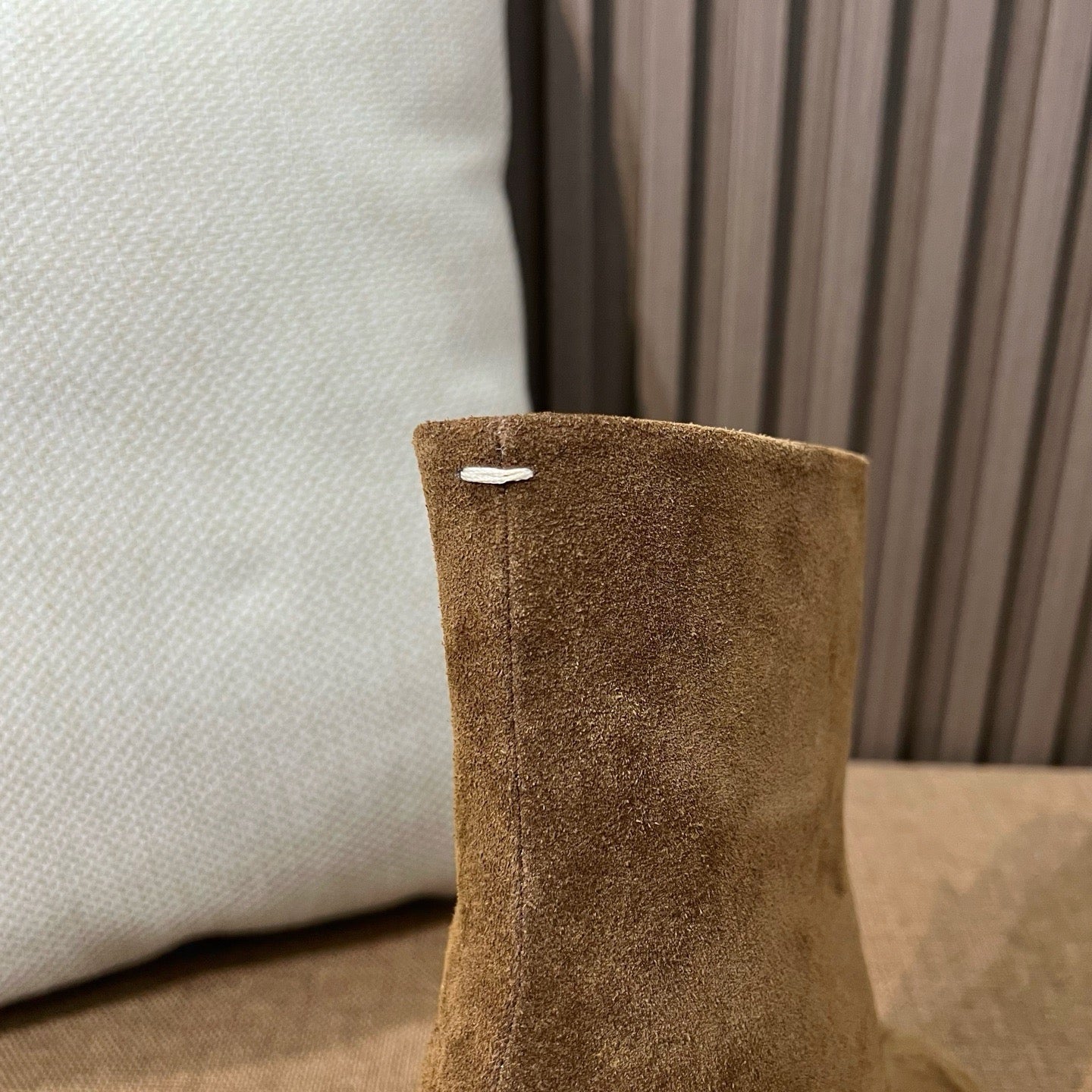 메종 마르지엘라 레더 타비 부츠