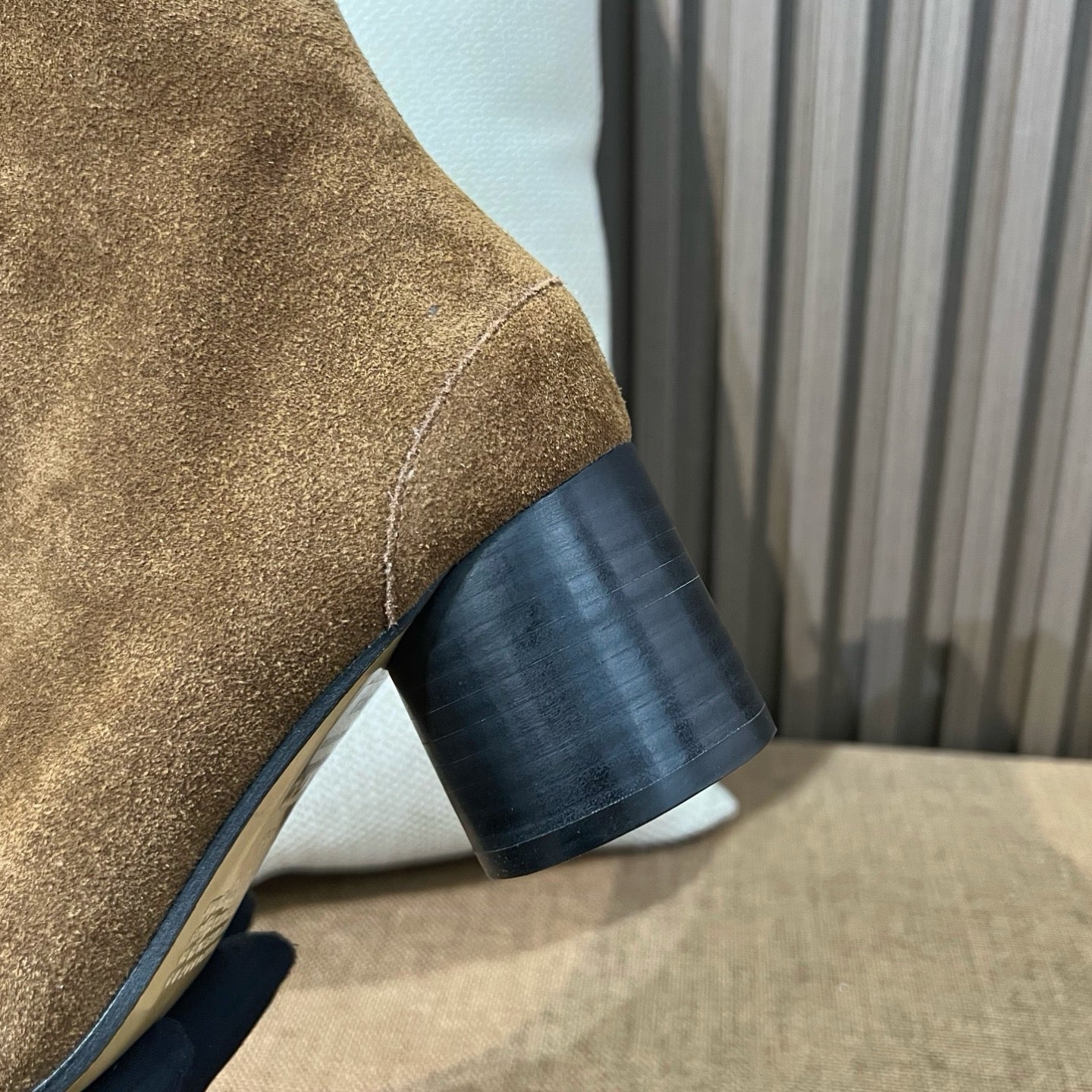 메종 마르지엘라 레더 타비 부츠