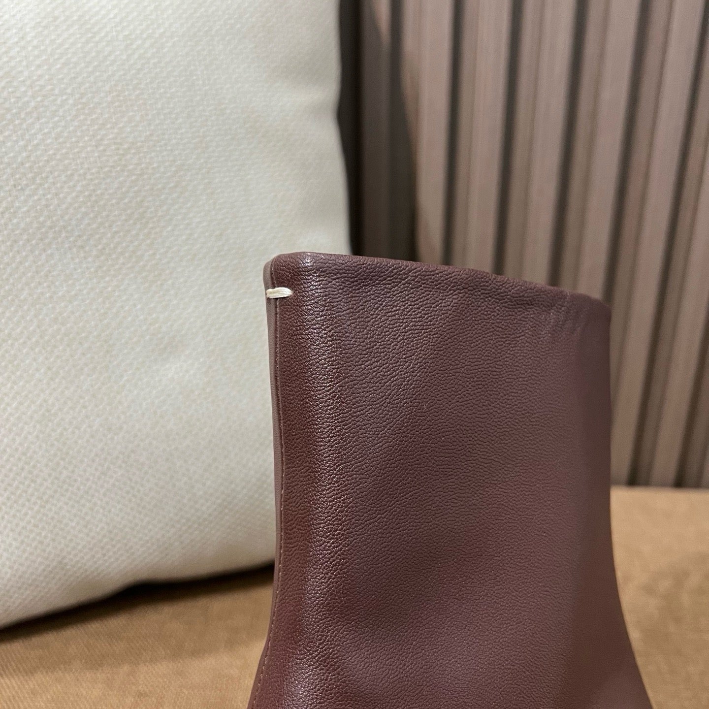 메종 마르지엘라 레더 타비 부츠