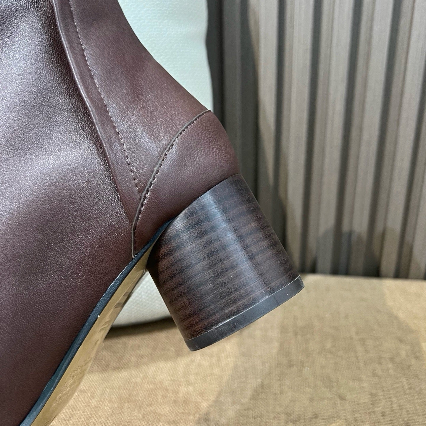 메종 마르지엘라 레더 타비 부츠