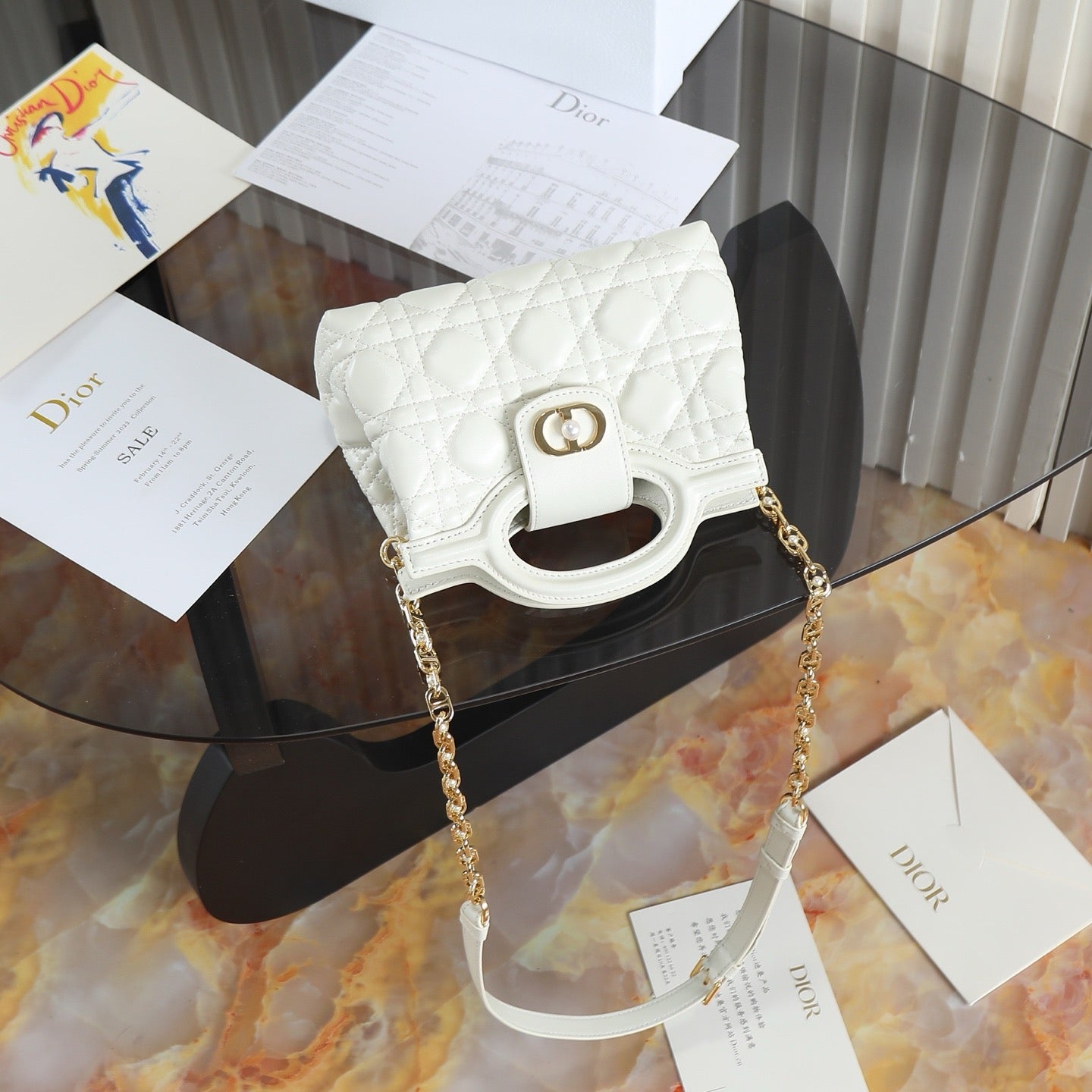 디올 Jolie 탑 핸들 미니 백