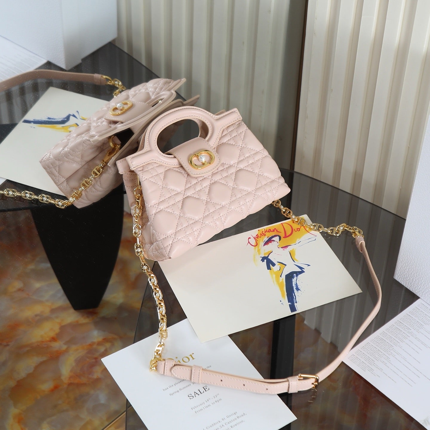 디올 Jolie 탑 핸들 미니 백