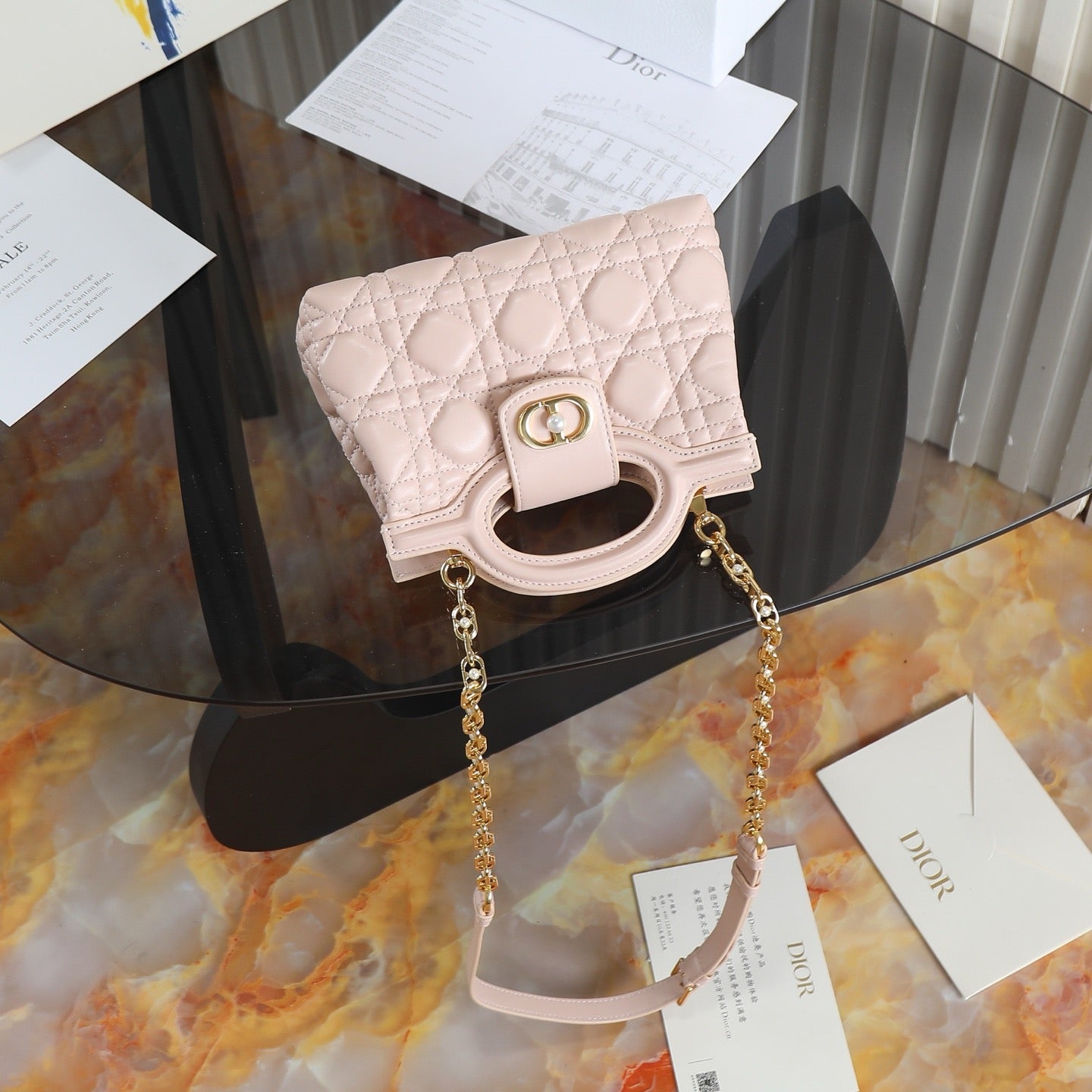 디올 Jolie 탑 핸들 미니 백