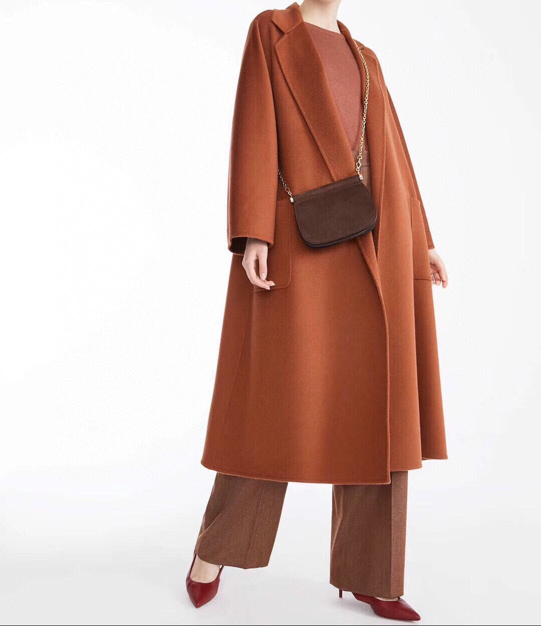 막스마라 라브로 (루드밀라)  코트 (브릭 오렌지)