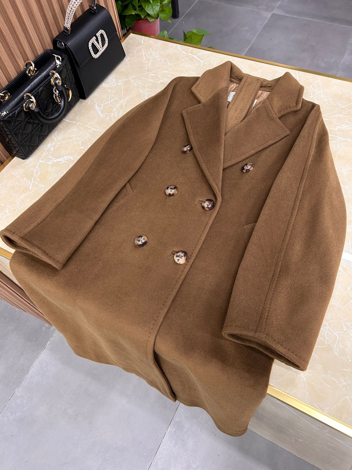 막스마라 마담 (101801 아이콘) 코트 (토바코)