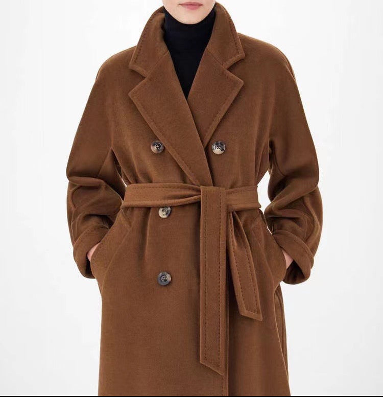 막스마라 마담 (101801 아이콘) 코트 (토바코)