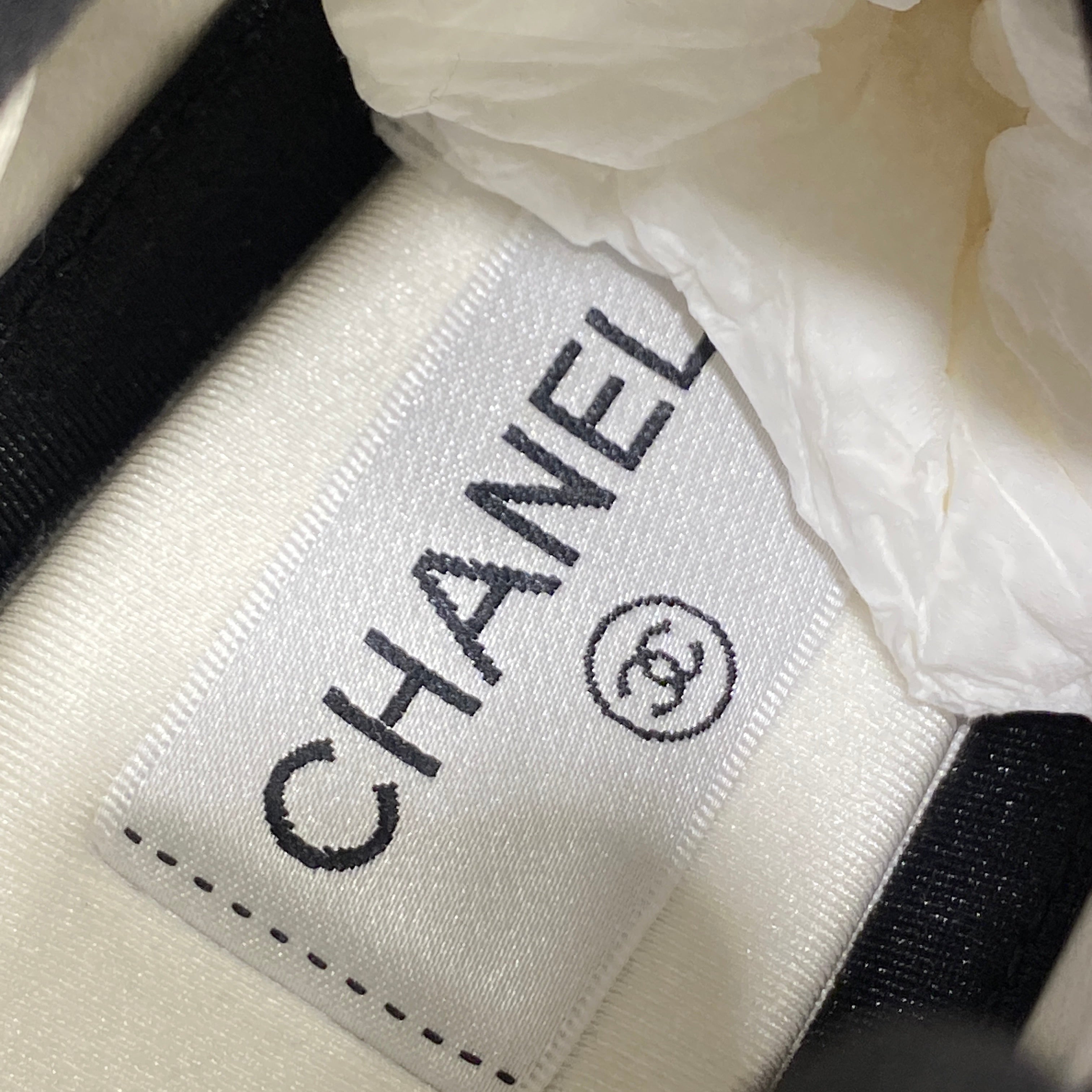 국내) 미세하자) 샤넬 25C 믹스드파이버 스니커즈 / 블랙 37