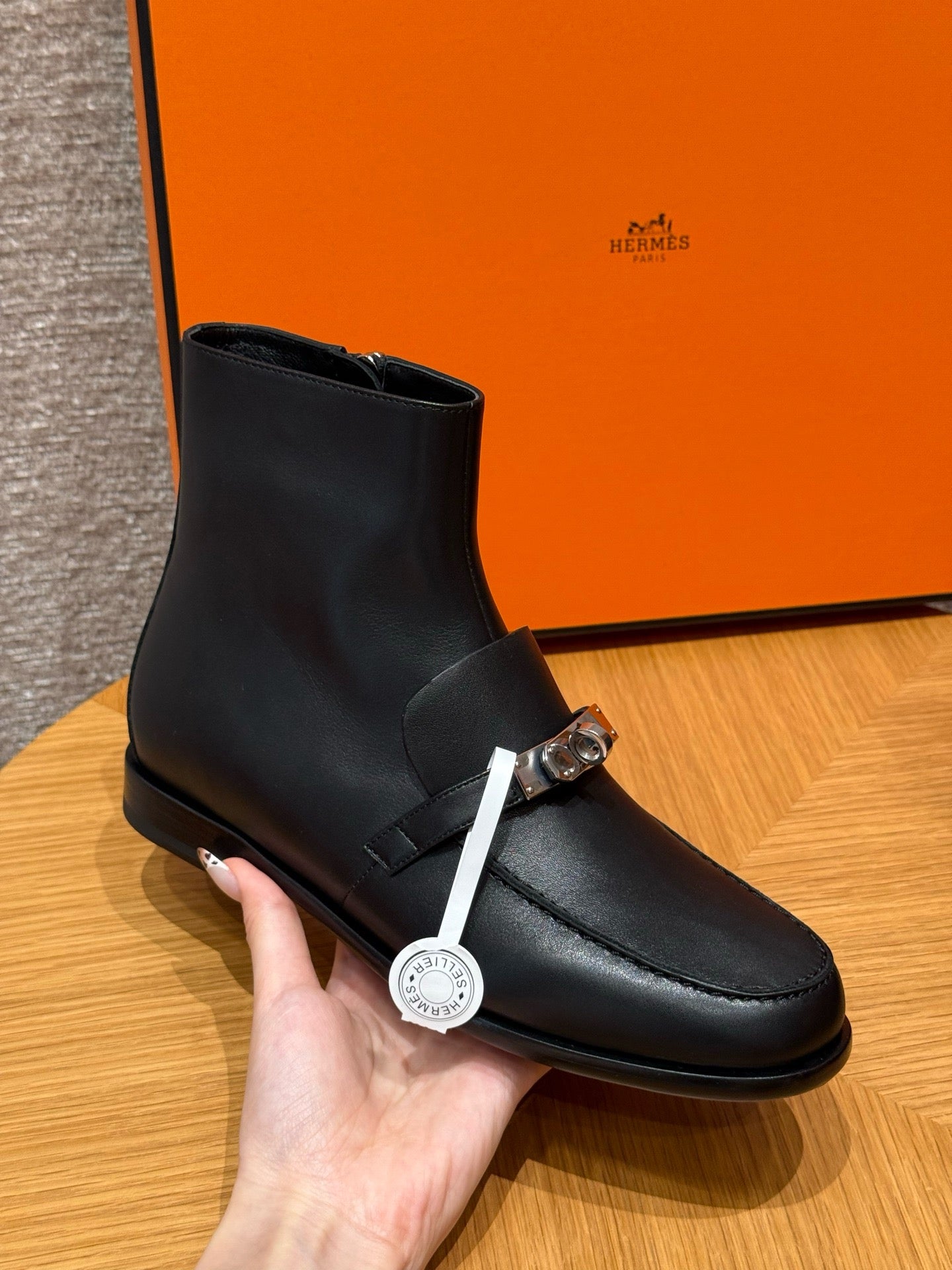 에르메스 Kelsy 앵클 부츠