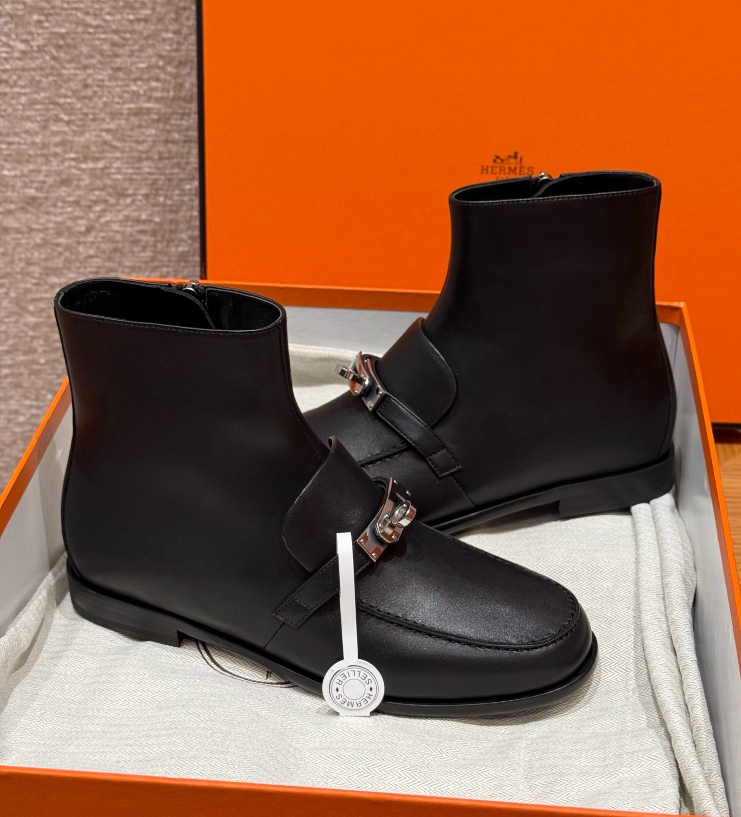 에르메스 Kelsy 앵클 부츠