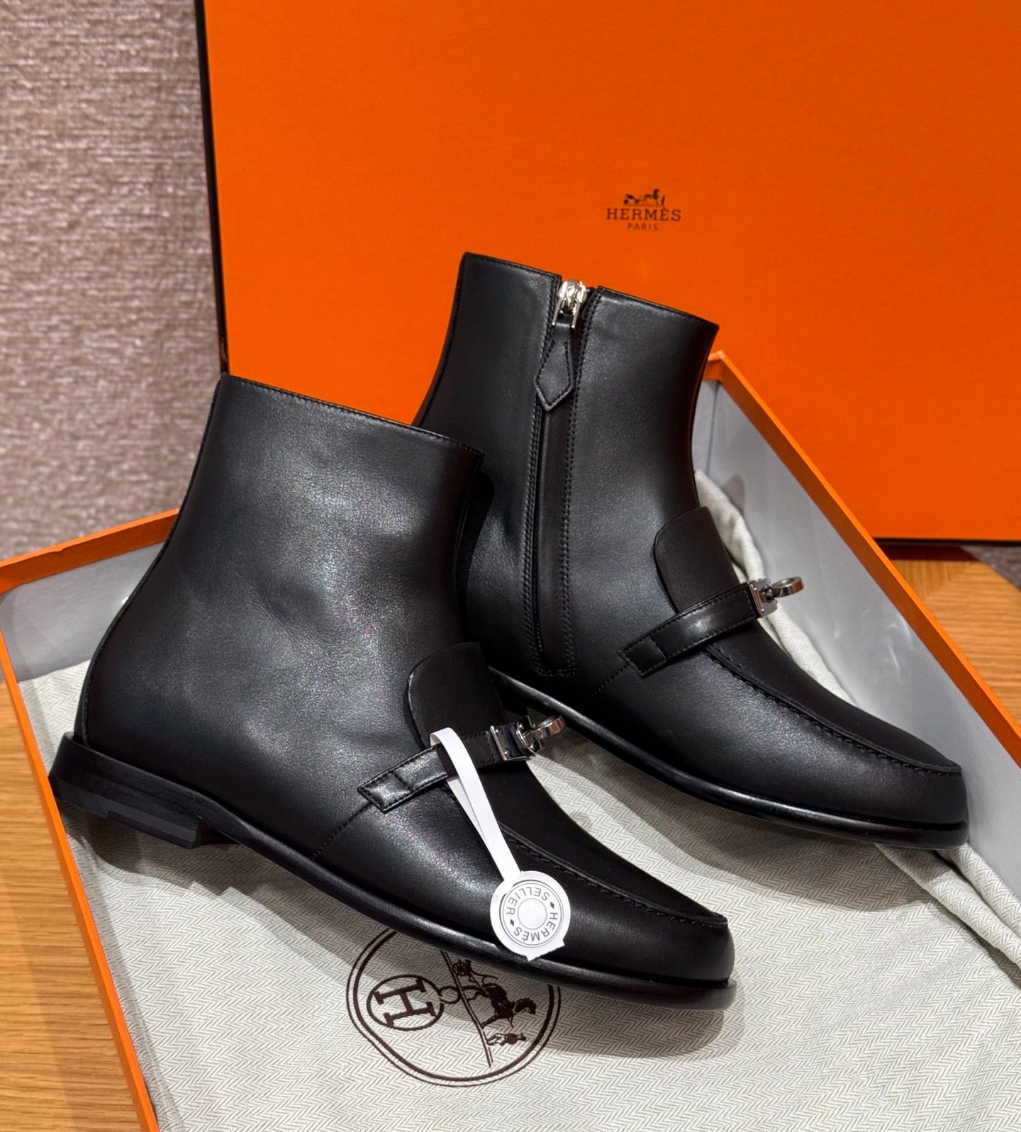 에르메스 Kelsy 앵클 부츠