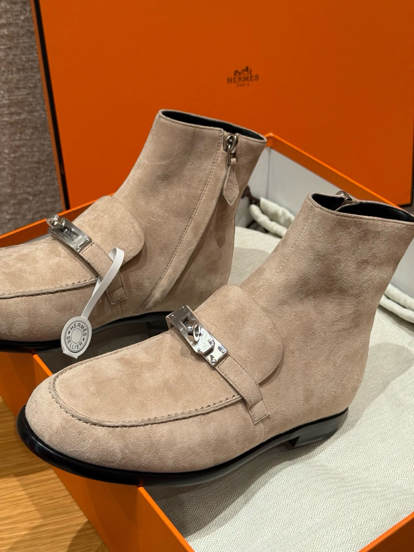 에르메스 Kelsy 앵클 부츠