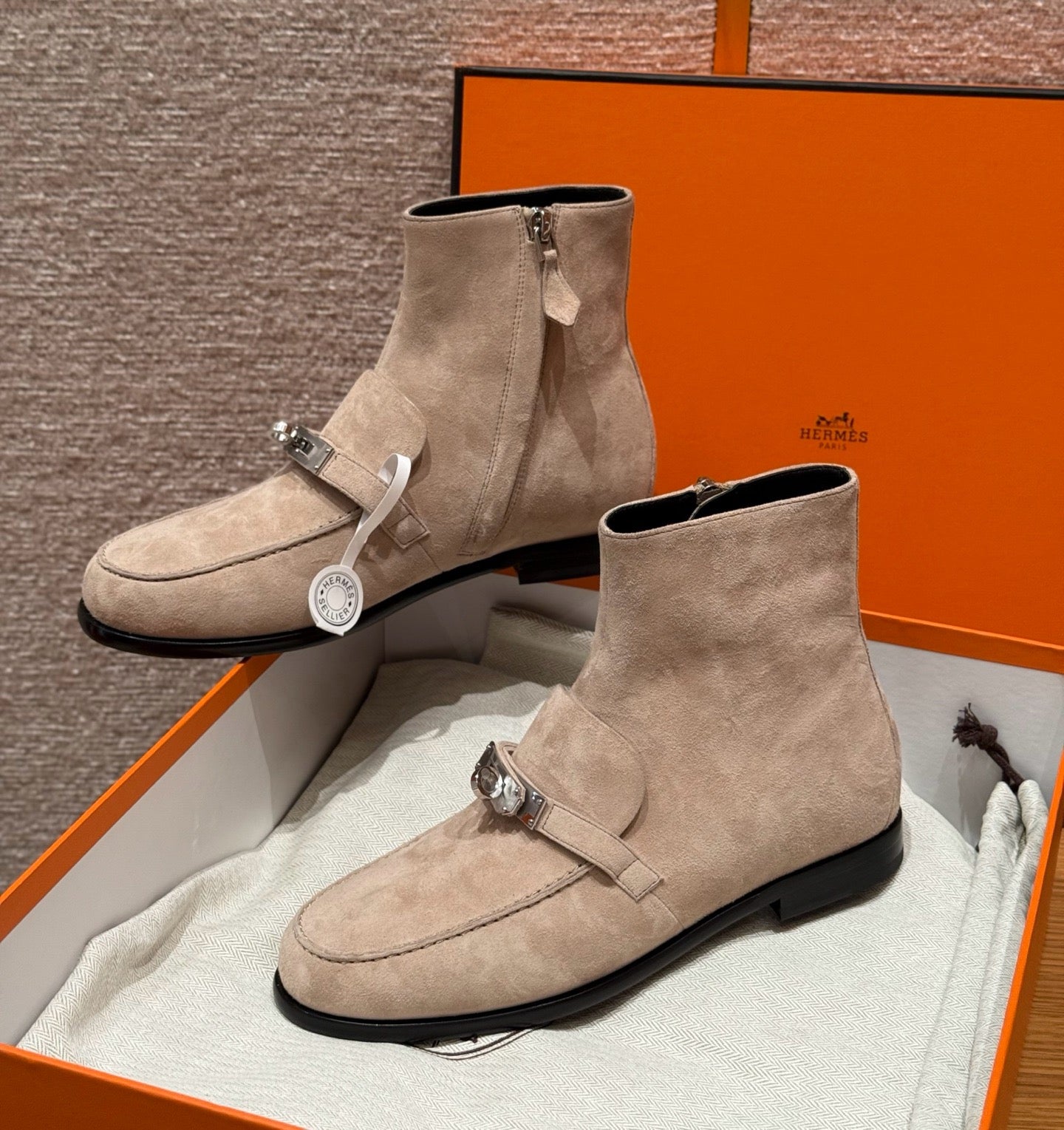 에르메스 Kelsy 앵클 부츠