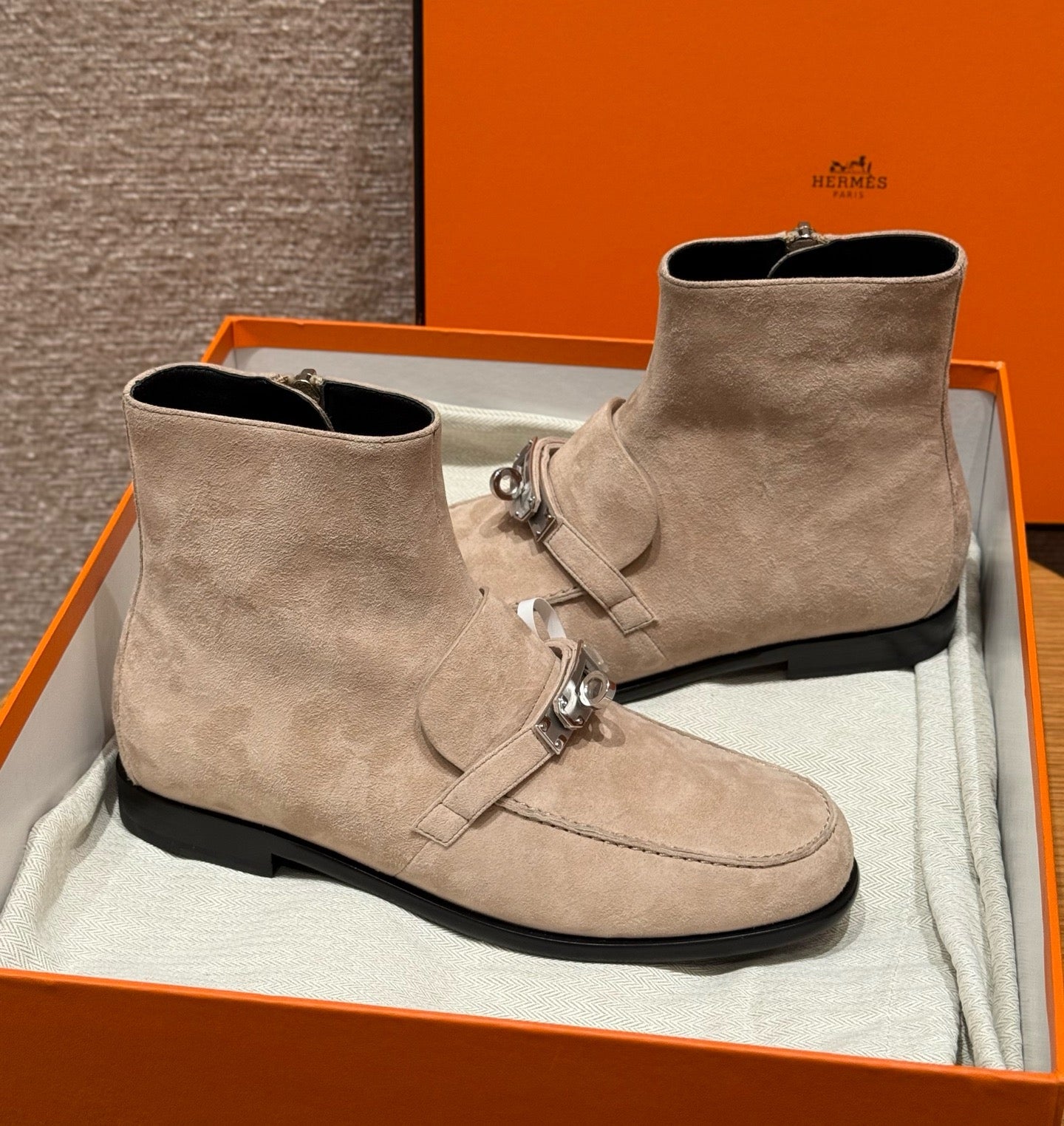 에르메스 Kelsy 앵클 부츠