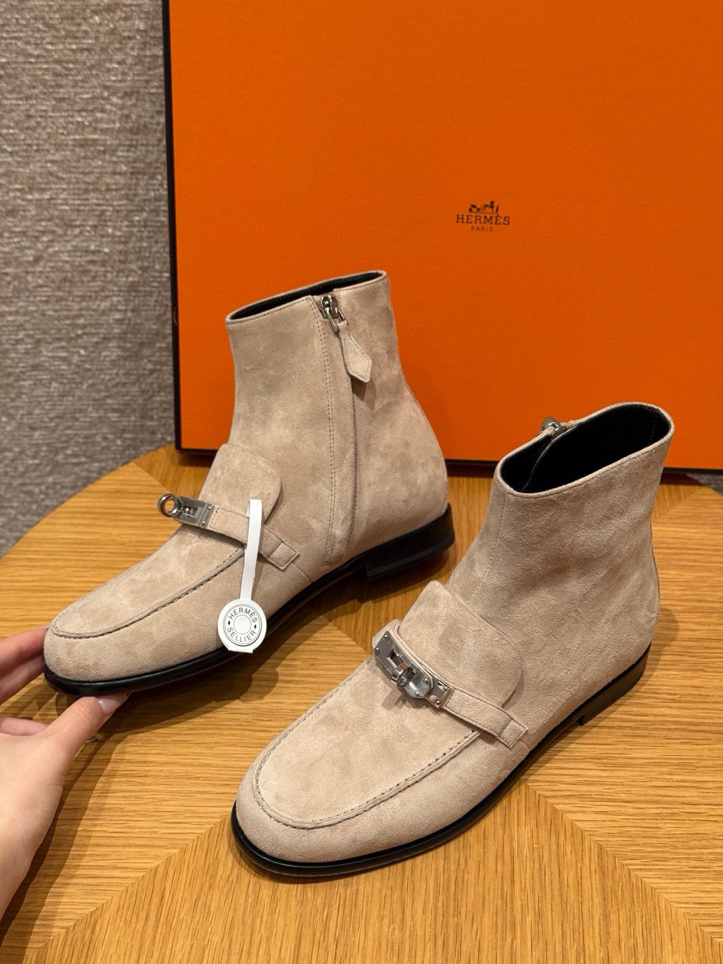 에르메스 Kelsy 앵클 부츠