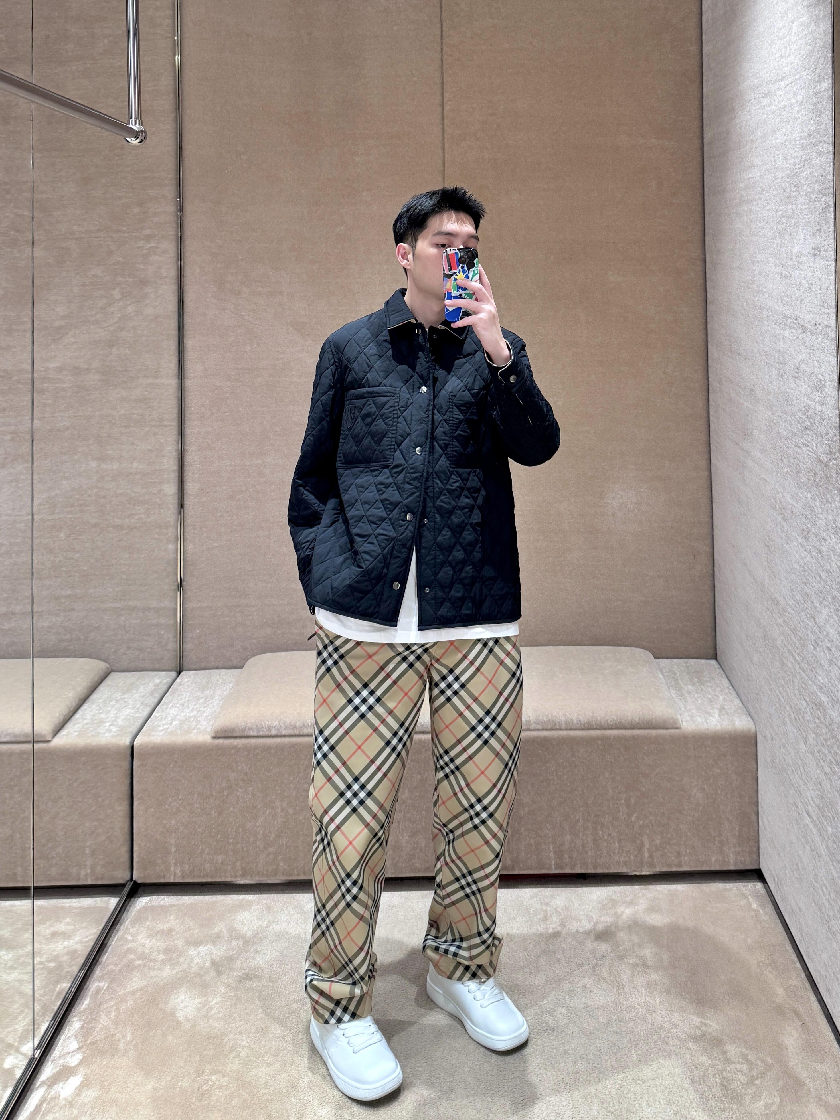 버버리 퀄팅 나일론 오버셔츠