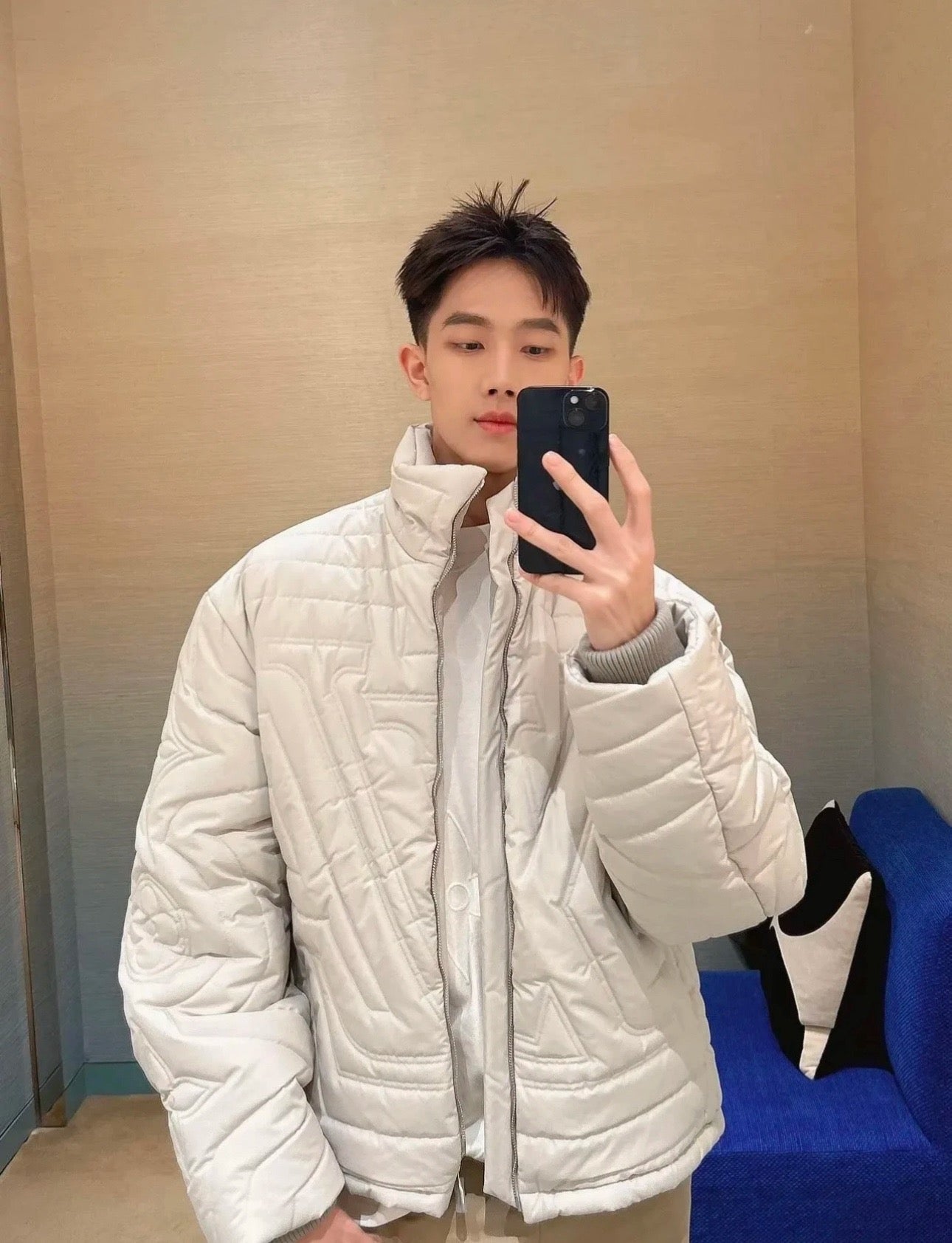 루이비통 퀼티드 테크니컬 블루종