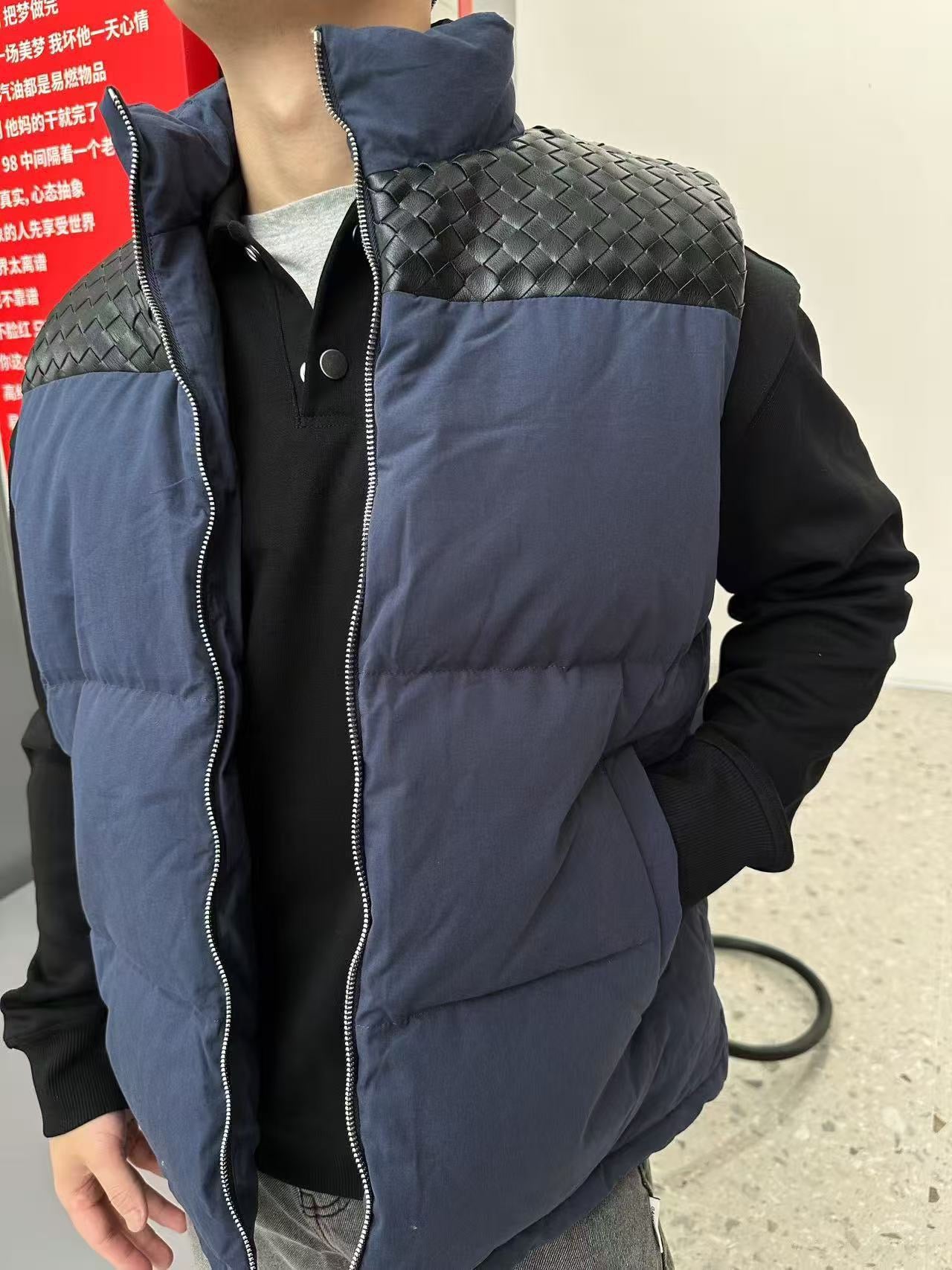 보테가 베네타 인트레치아토 코튼 포플린 다운 베스트