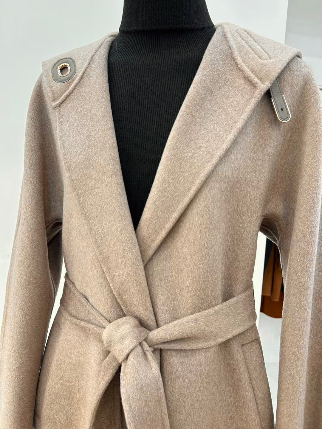 로로피아나 캐시미어 더블 레인 코트