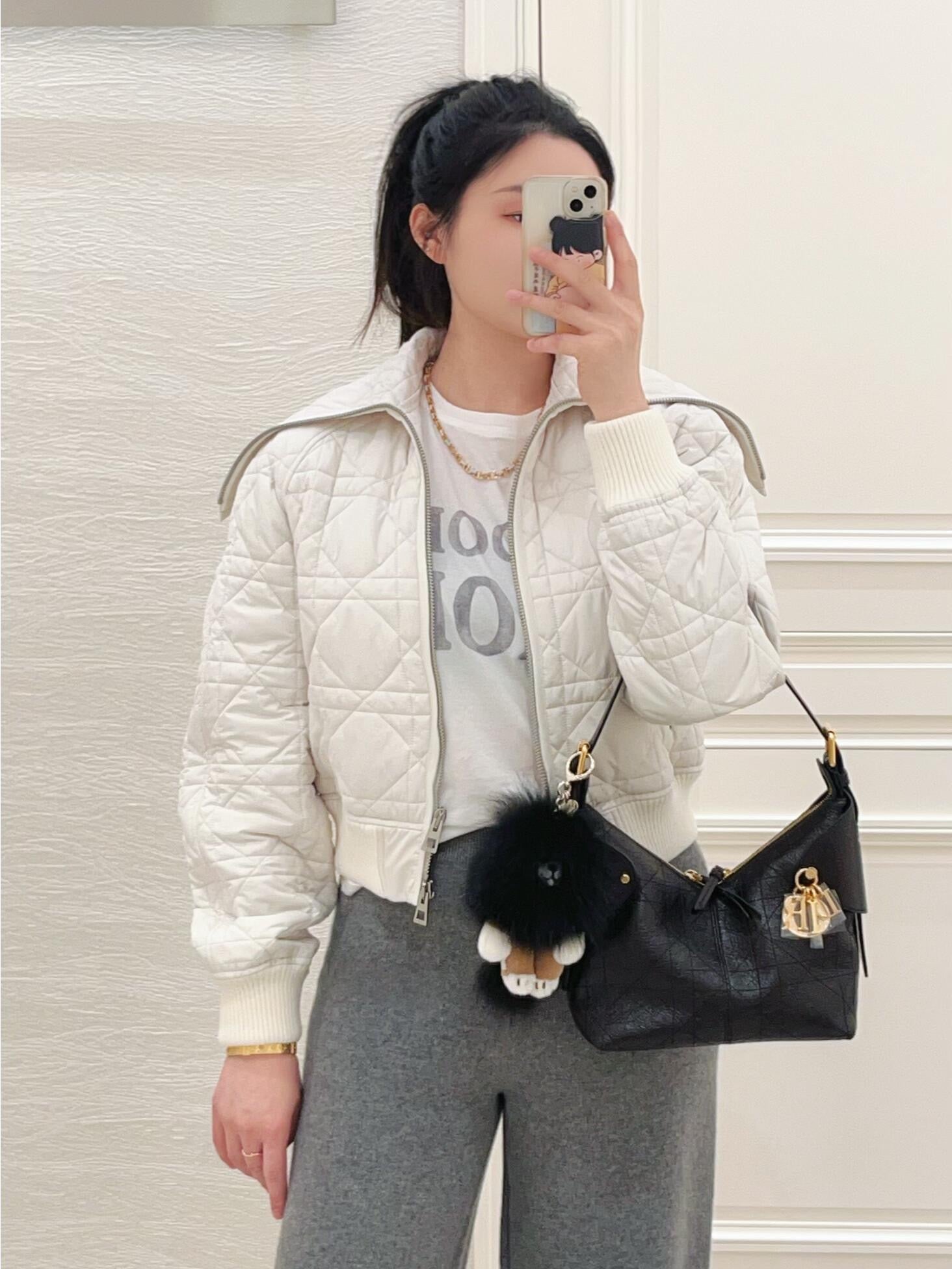 디올 매크로 까나쥬 세일러 퀄팅 자켓