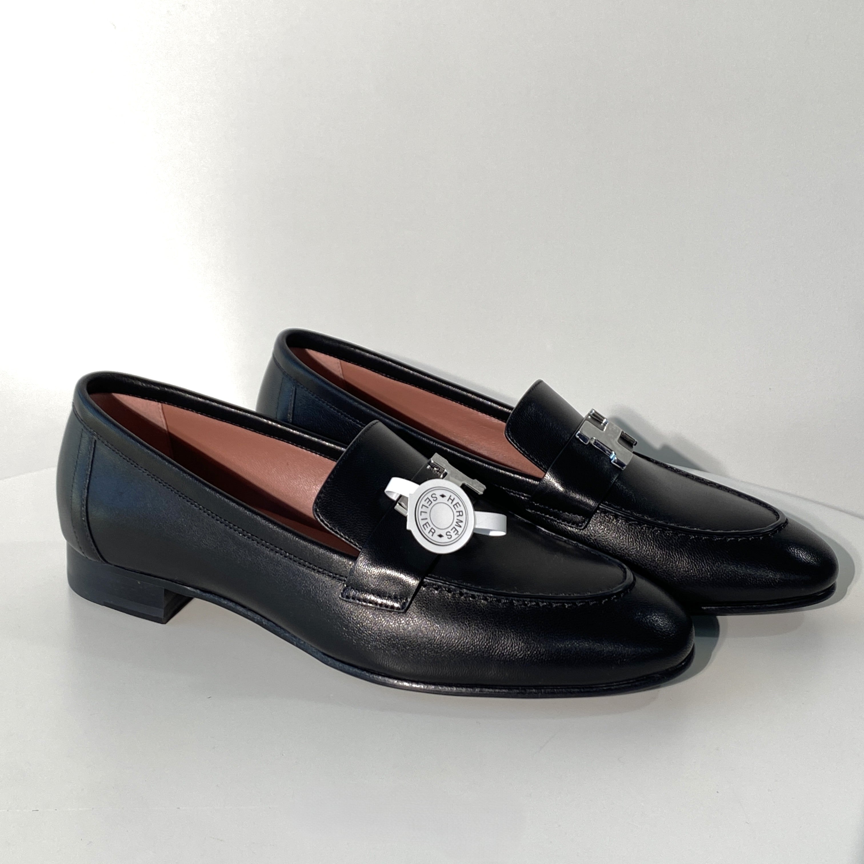 국내) 에르메스 Paris 로퍼 은장 / 블랙 37