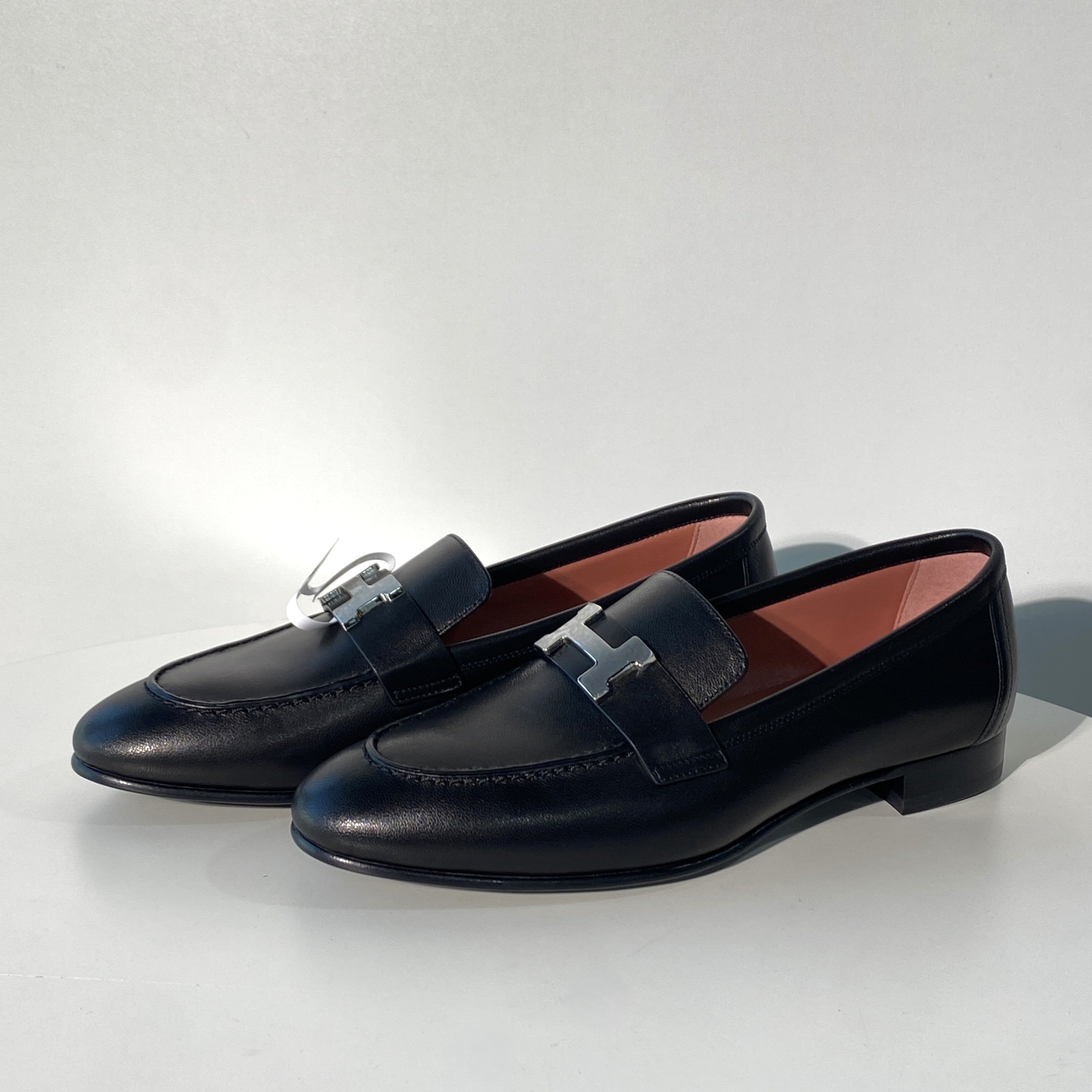 국내) 에르메스 Paris 로퍼 은장 / 블랙 37