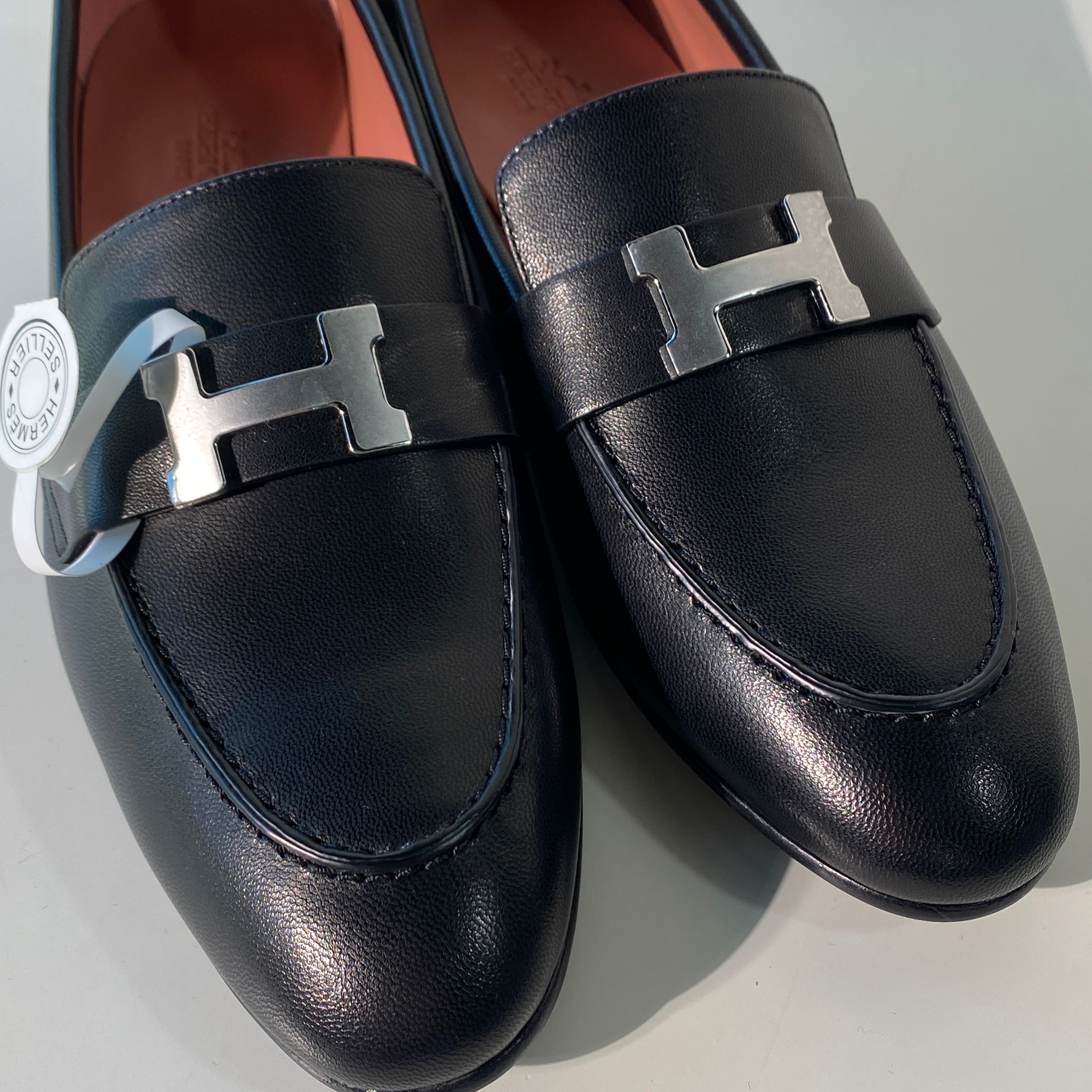 국내) 에르메스 Paris 로퍼 은장 / 블랙 37