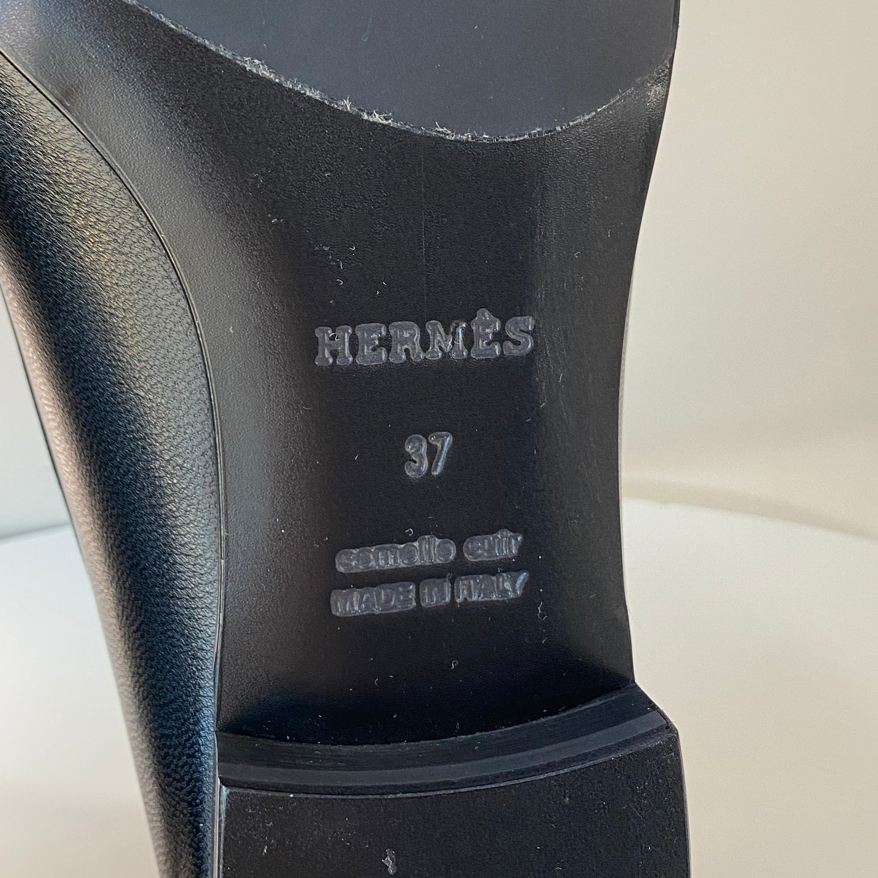 국내) 에르메스 Paris 로퍼 은장 / 블랙 37