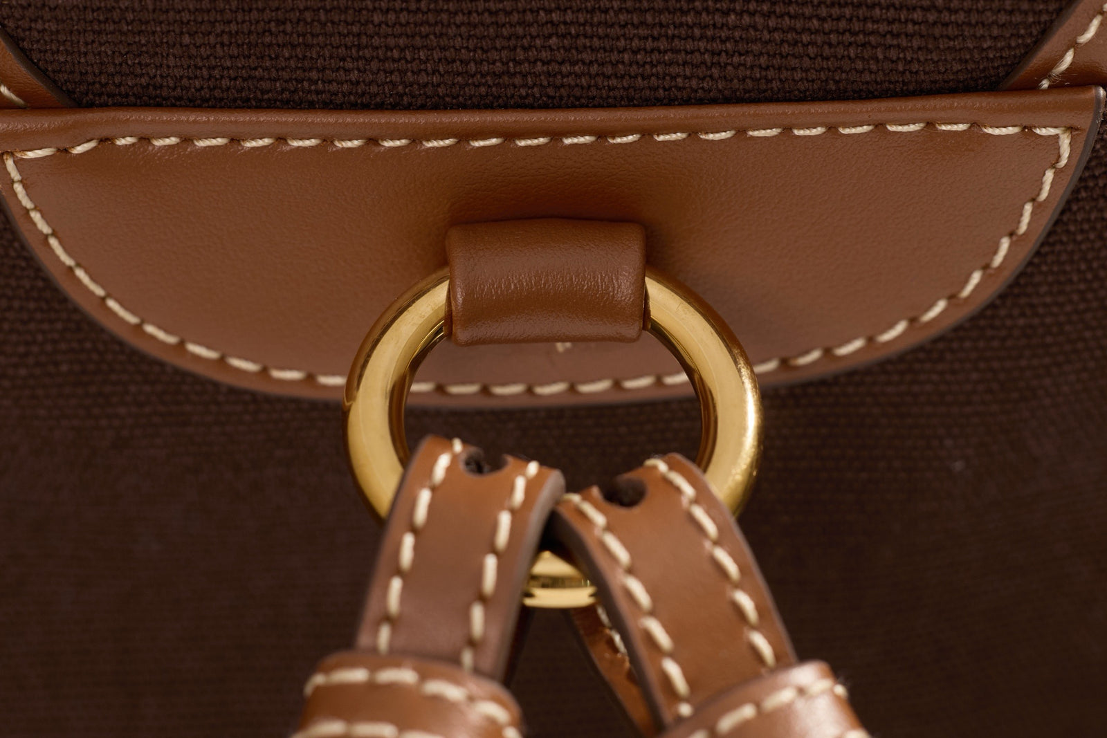 미우미우 캔버스 가죽 백팩 라지