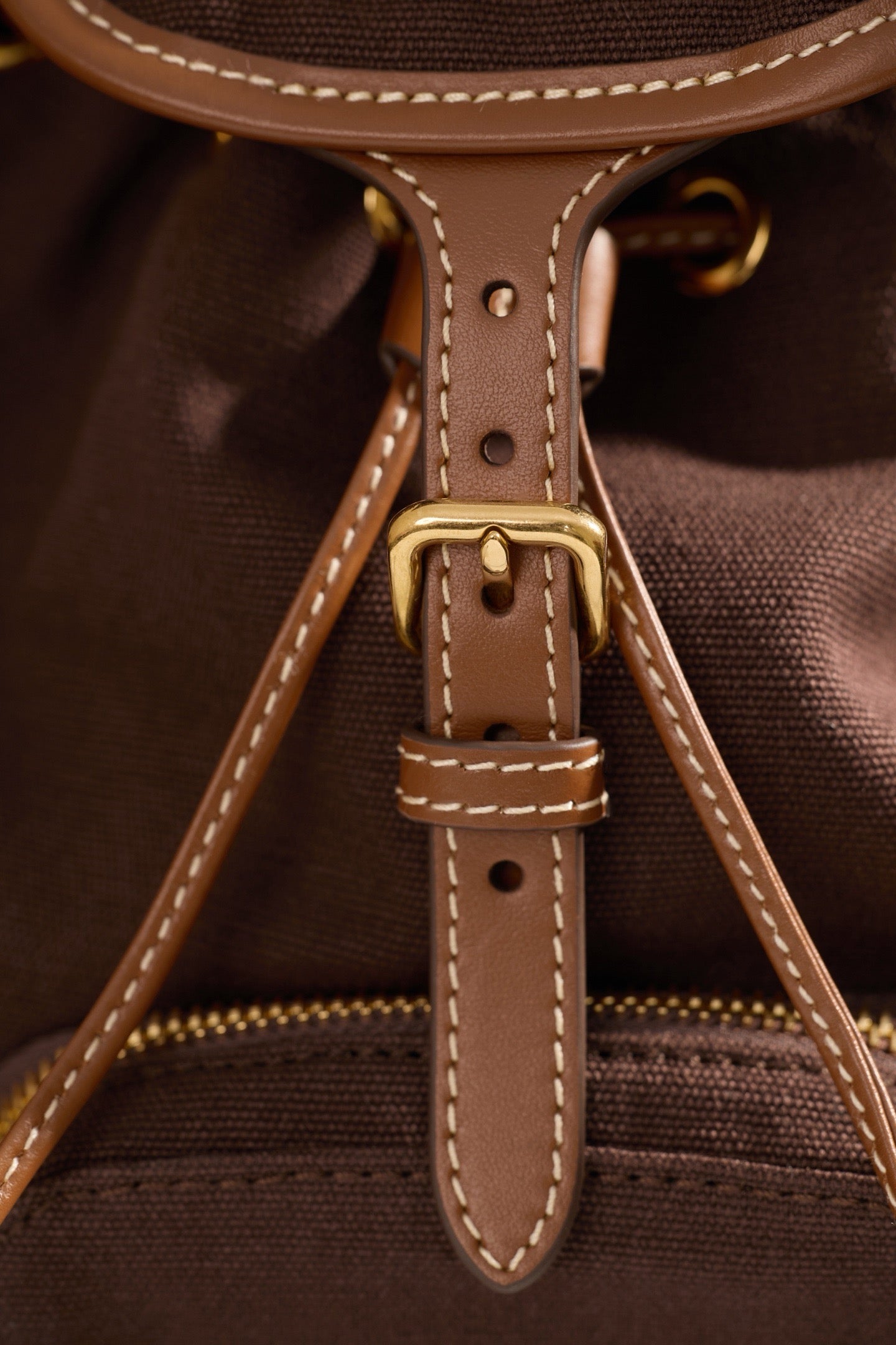 미우미우 캔버스 가죽 백팩 라지