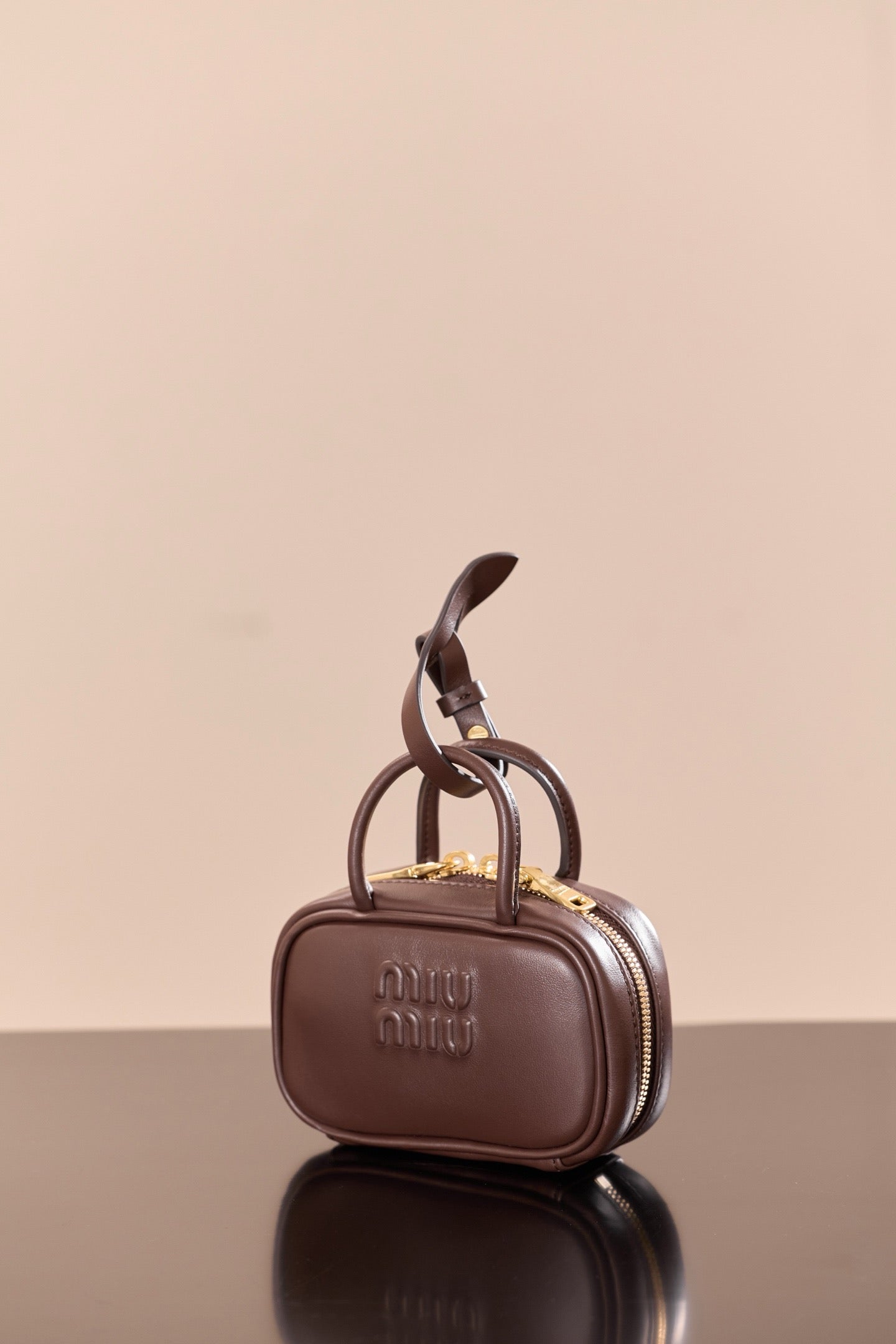 미우미우 아르카디 마이크로 백 (다크 브라운)