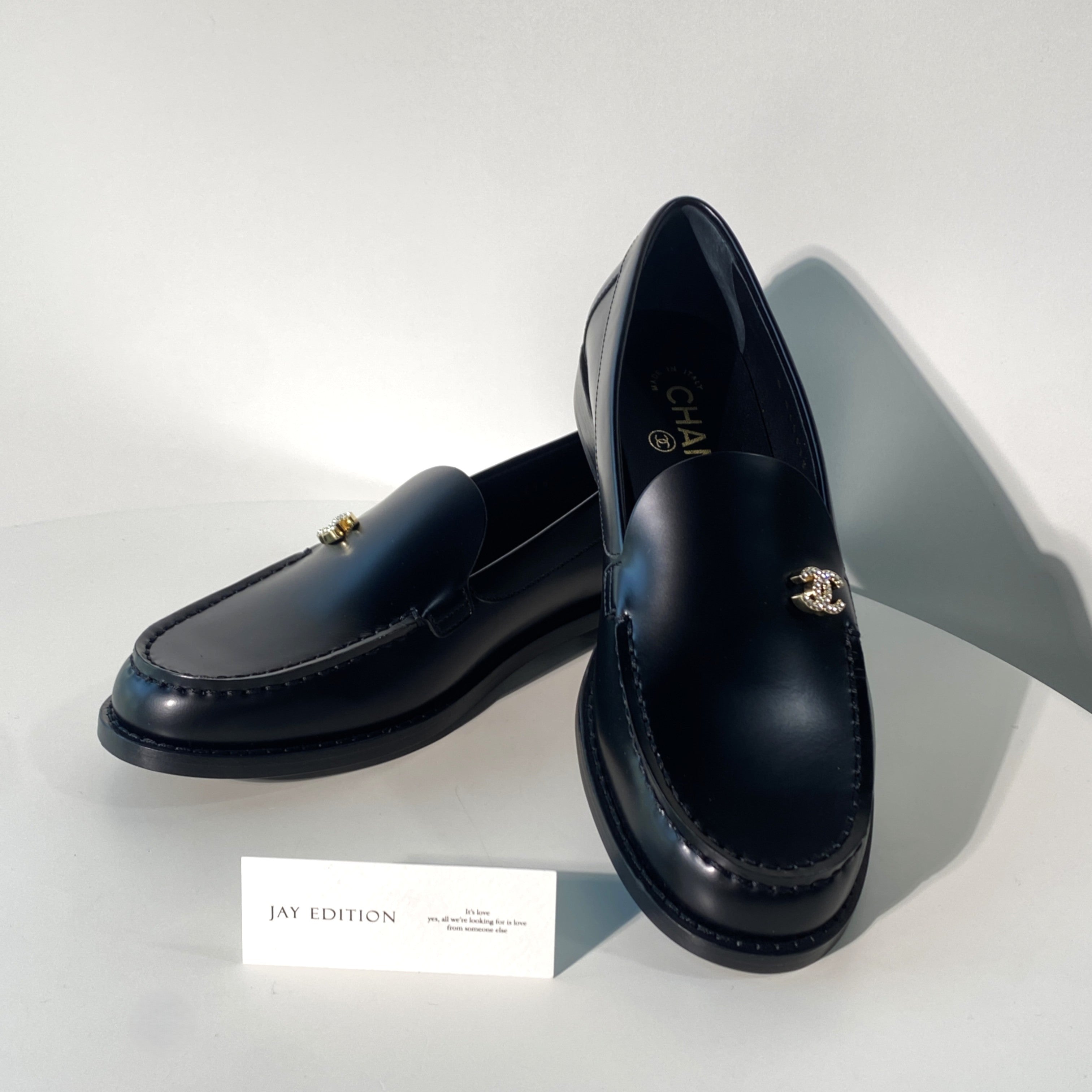 국내) 샤넬 cc 로고 로퍼 38