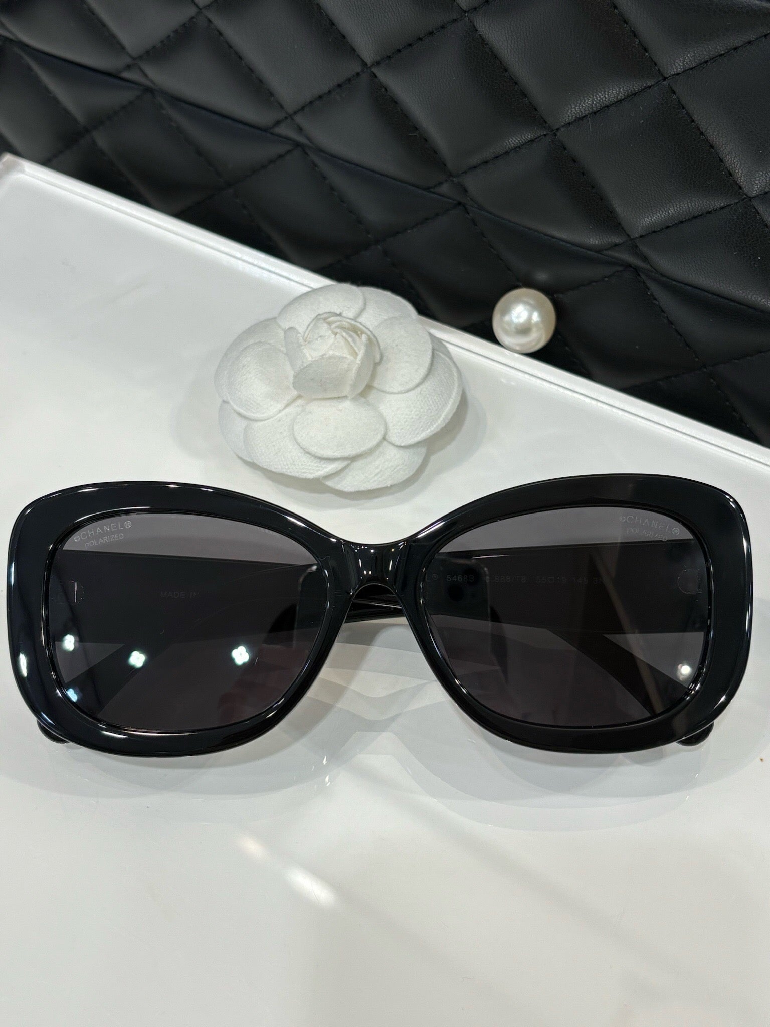 샤넬 더블 CC로고 렉탕글 선글라스 CH5468