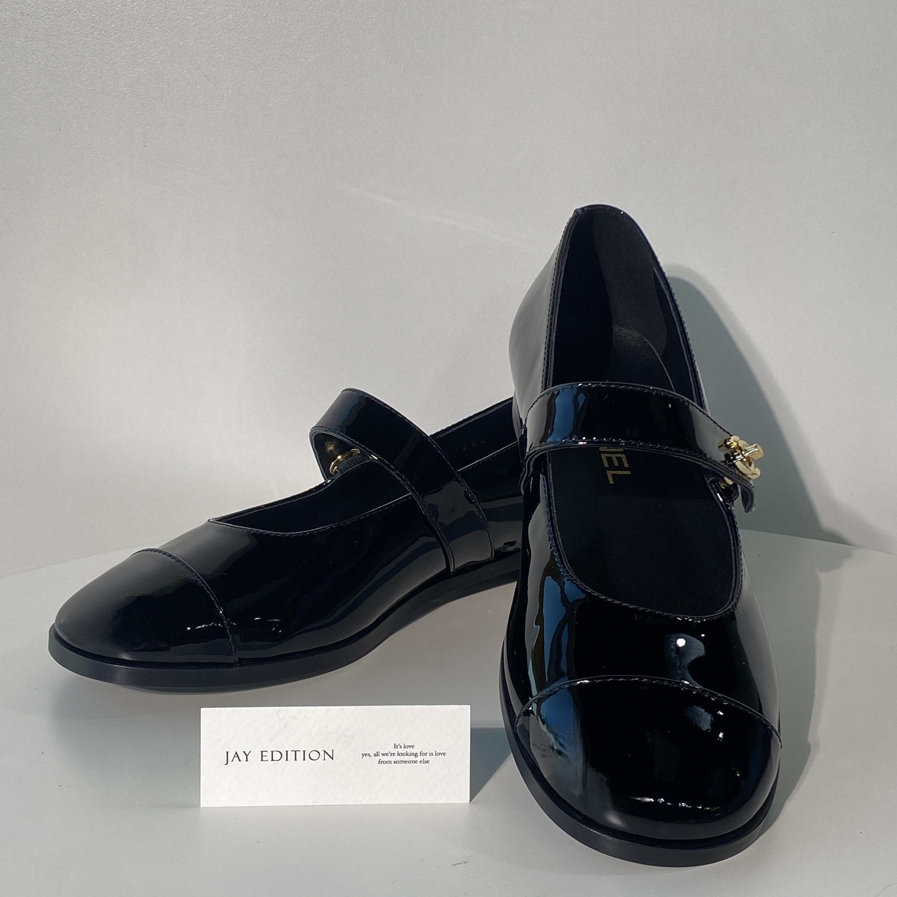 국내) 샤넬 메리제인 턴락 페이던트 / 블랙 40