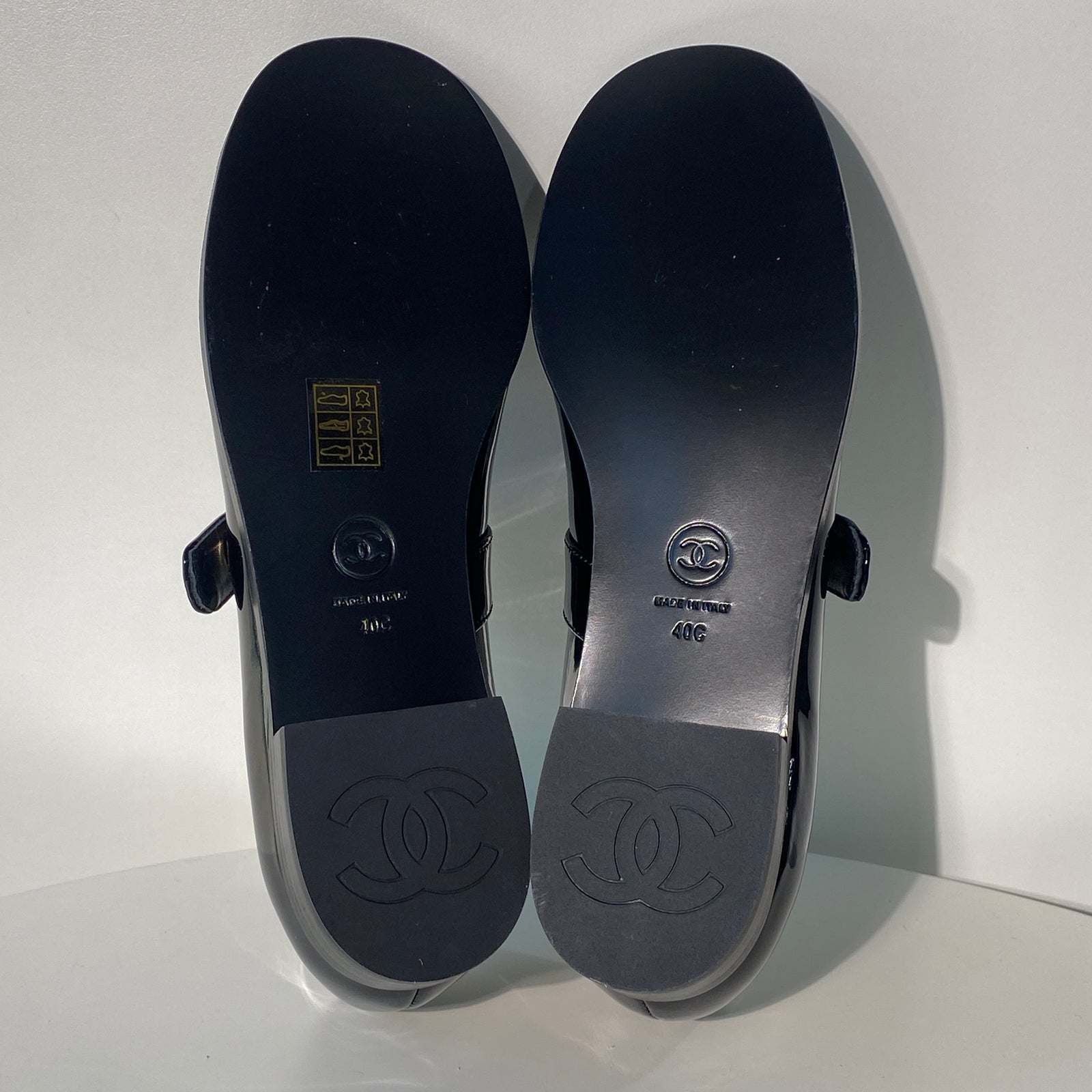 국내) 샤넬 메리제인 턴락 페이던트 / 블랙 40