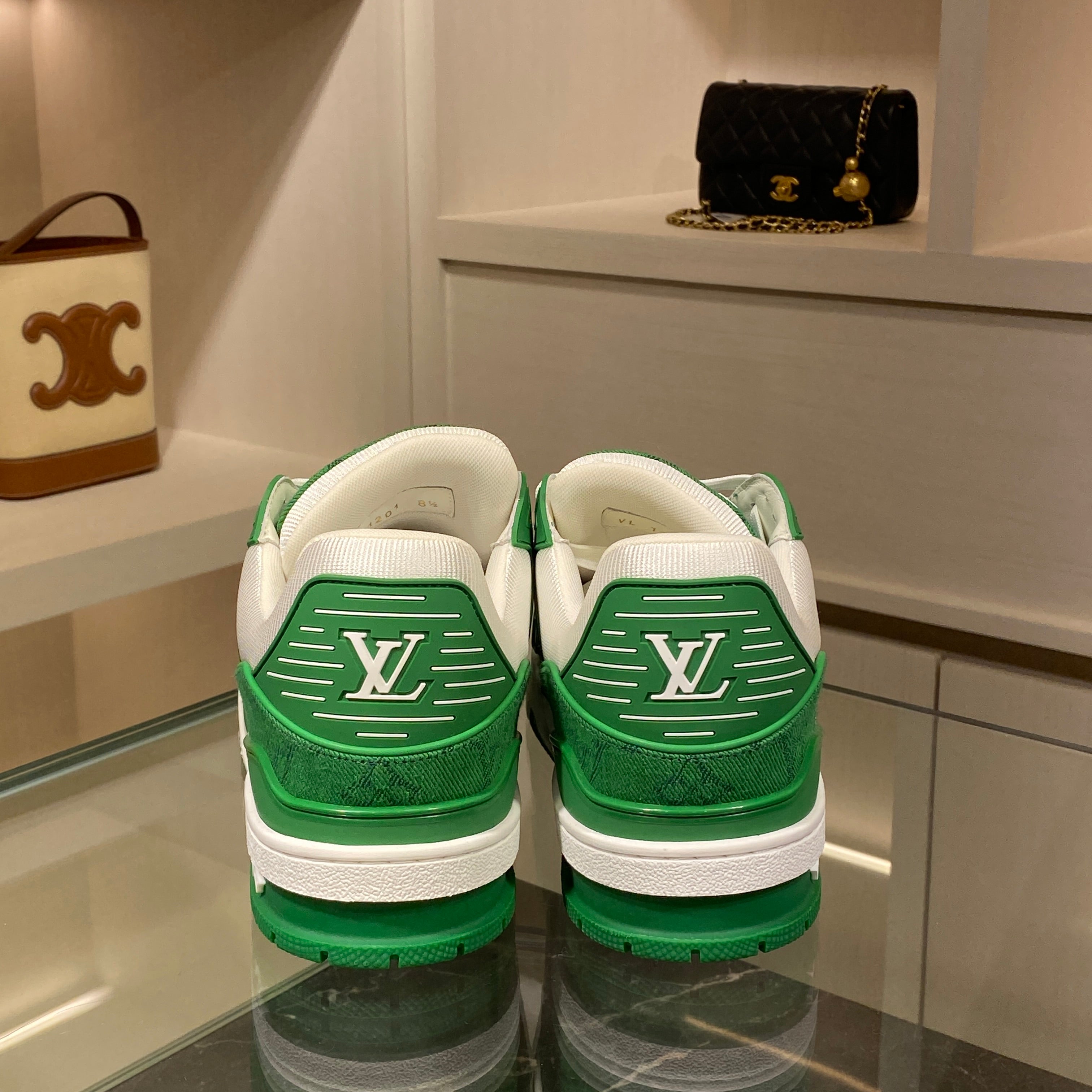 국내) 루이비통 LV 트레이너 스니커즈 모노그램 / 데님 그린 265사이즈
