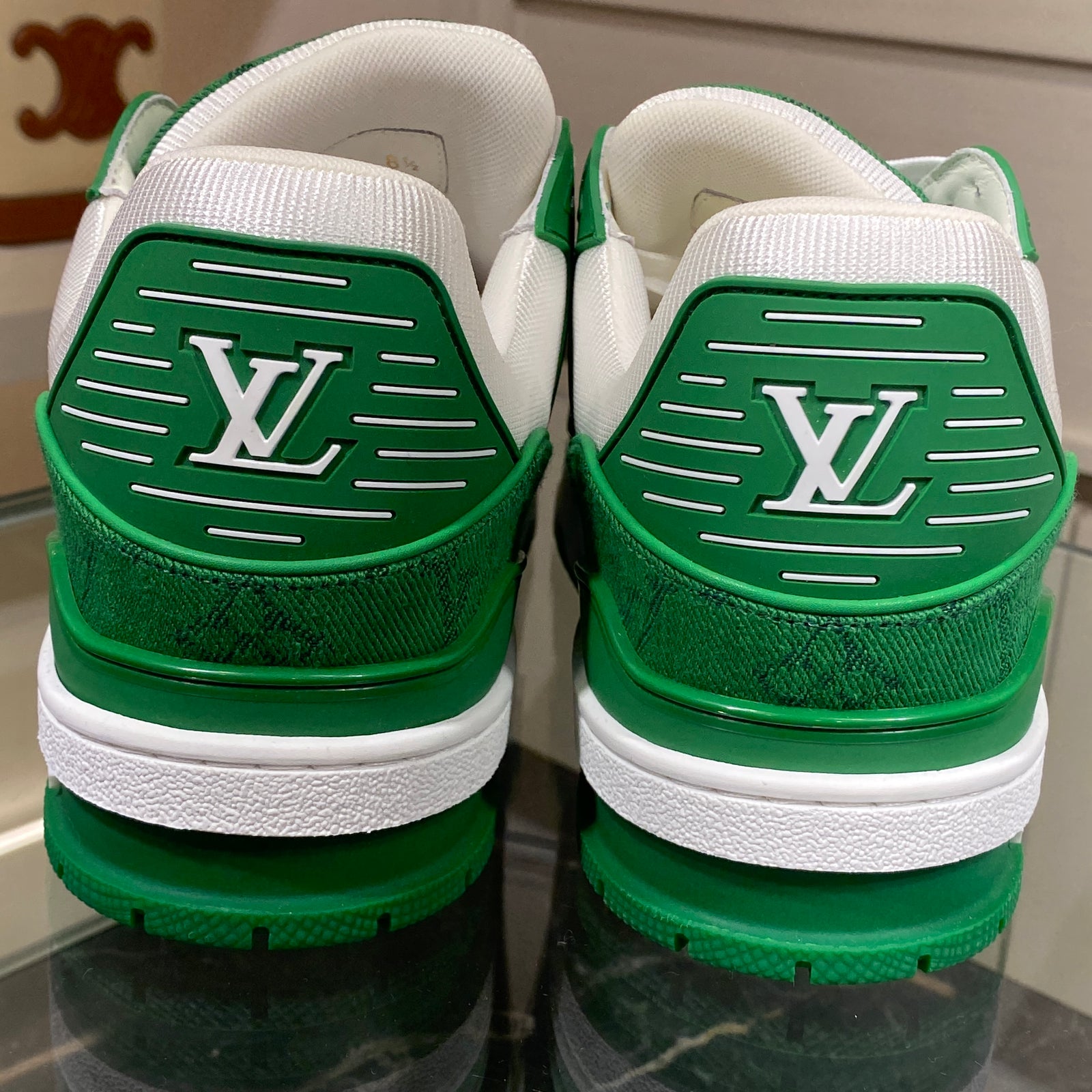 국내) 루이비통 LV 트레이너 스니커즈 모노그램 / 데님 그린 265사이즈