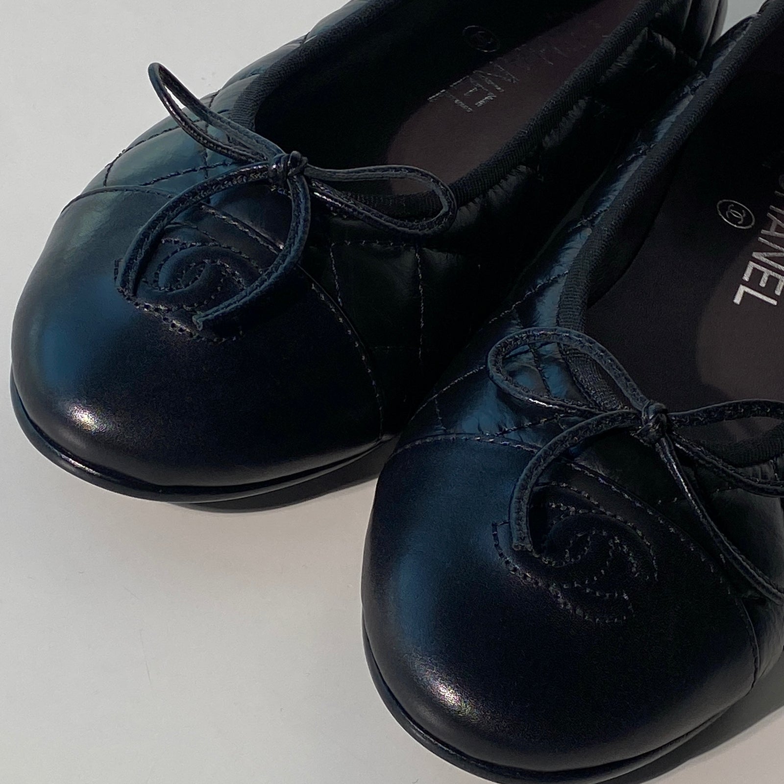 국내) 샤넬 퀄팅 발레리나 플랫 / 블랙 38