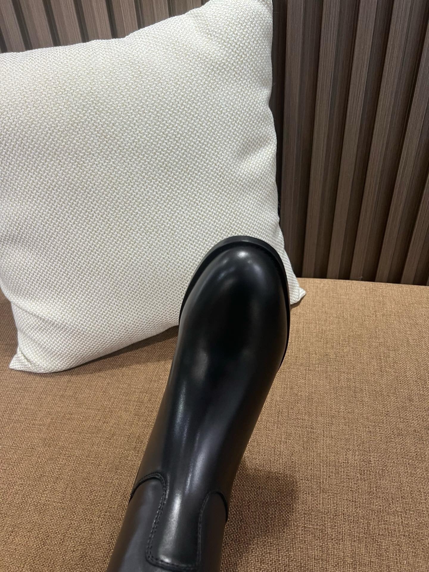 에르메스 점핑 부츠 박스 카프스킨 & 팔라듐 하드웨어 누아