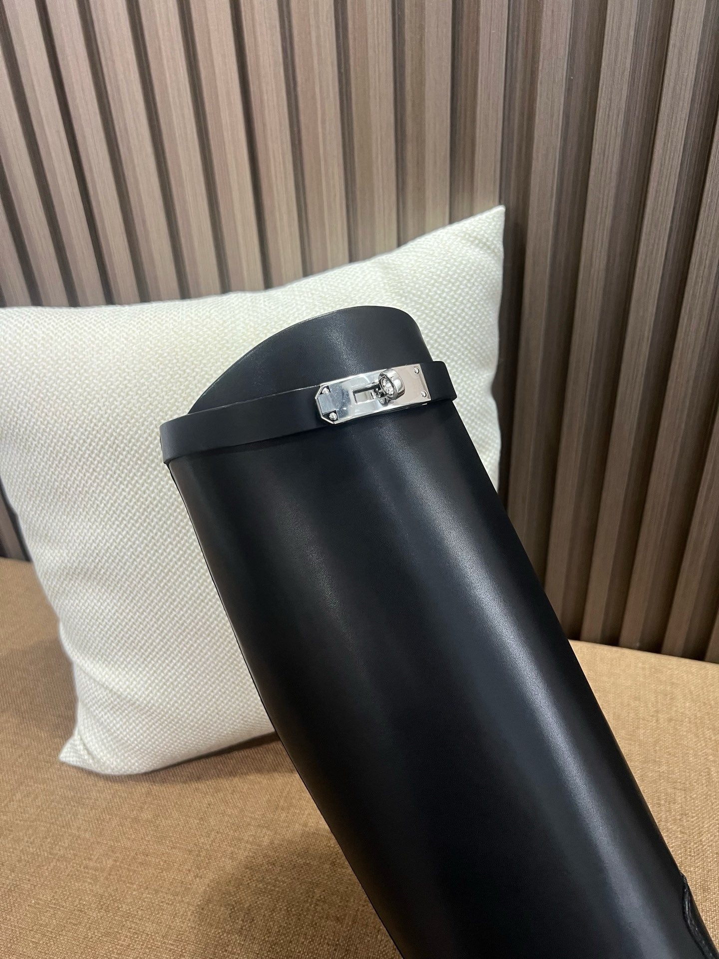 에르메스 점핑 부츠 박스 카프스킨 & 팔라듐 하드웨어 누아