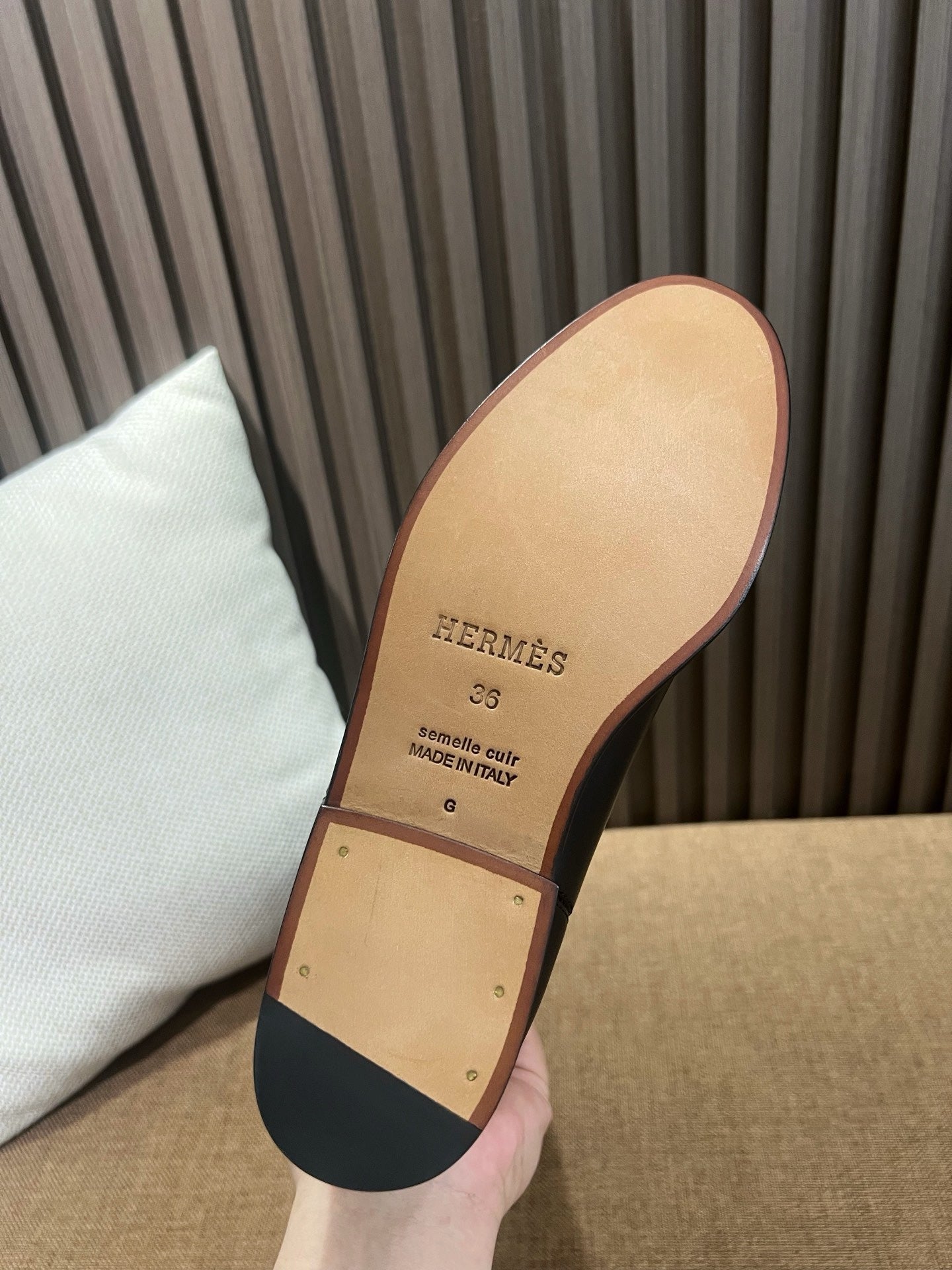 에르메스 점핑 부츠 박스 카프스킨 & 팔라듐 하드웨어 누아