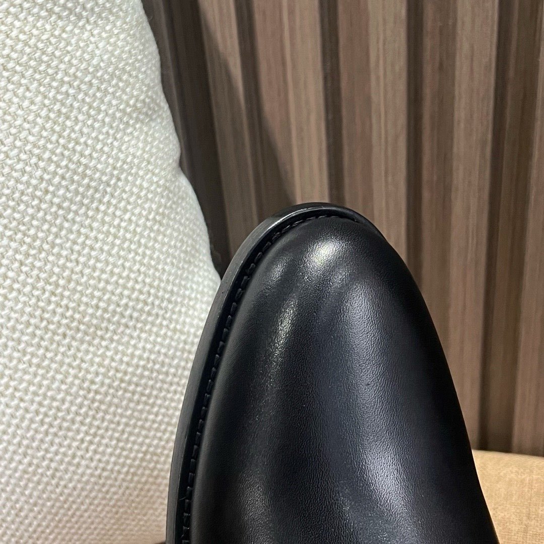 에르메스 점핑 부츠 박스 카프스킨 & 팔라듐 하드웨어 누아